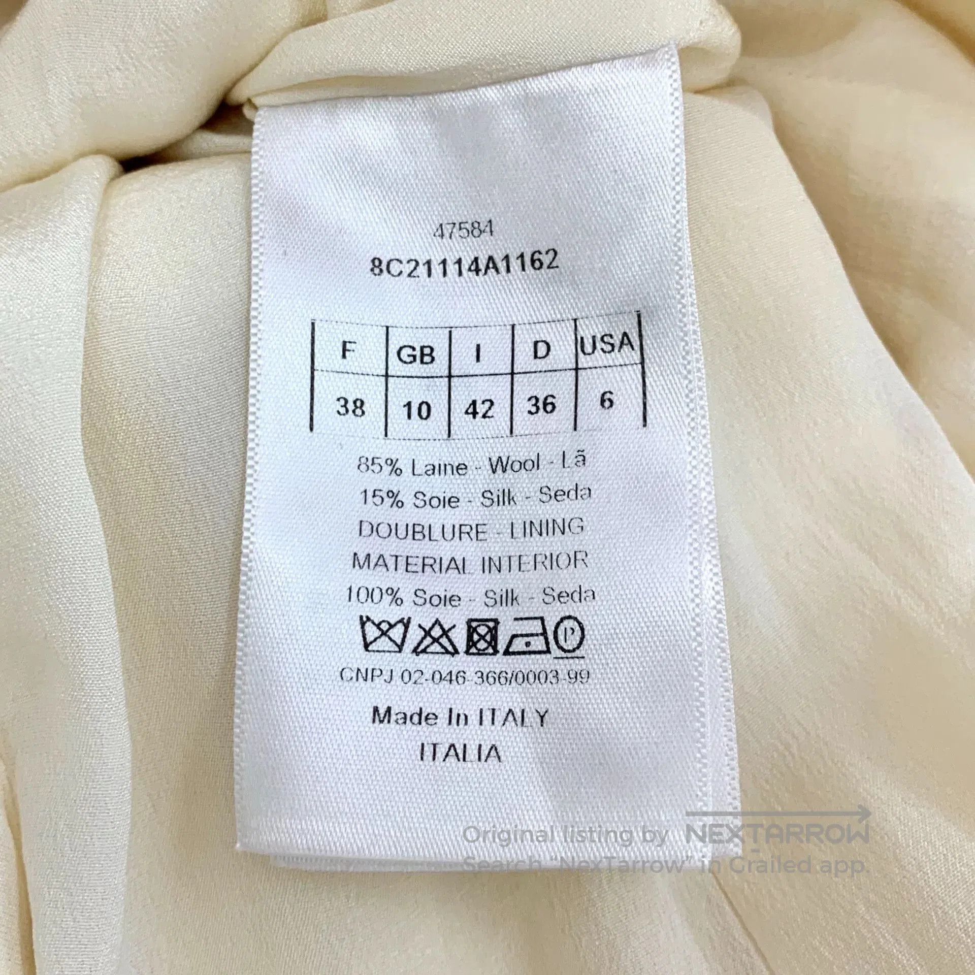 Dior beige wool sleeveless double. Size US 38 / EU 54 - 6 Thumbnail