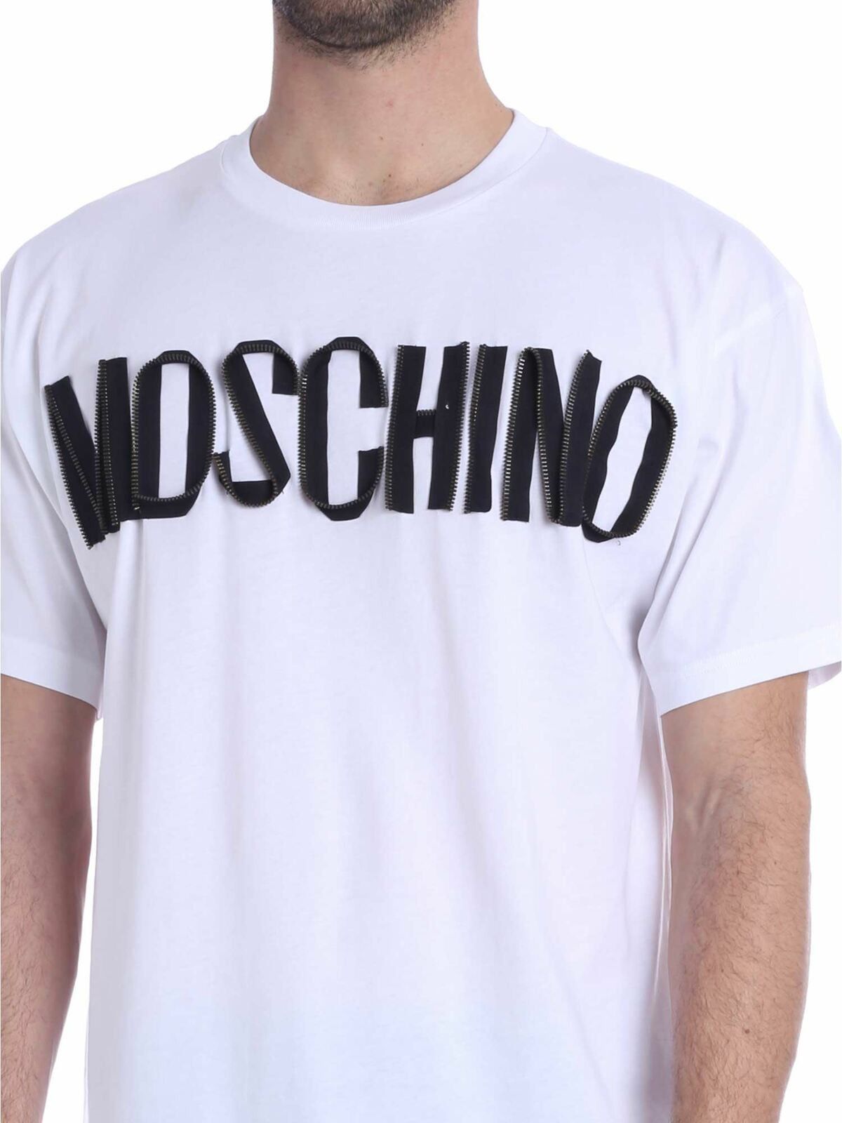 Moschino o1y0225 Logo Crewneck T-Shirt in White Size US S / EU 44-46 / 1 - 2 Thumbnail