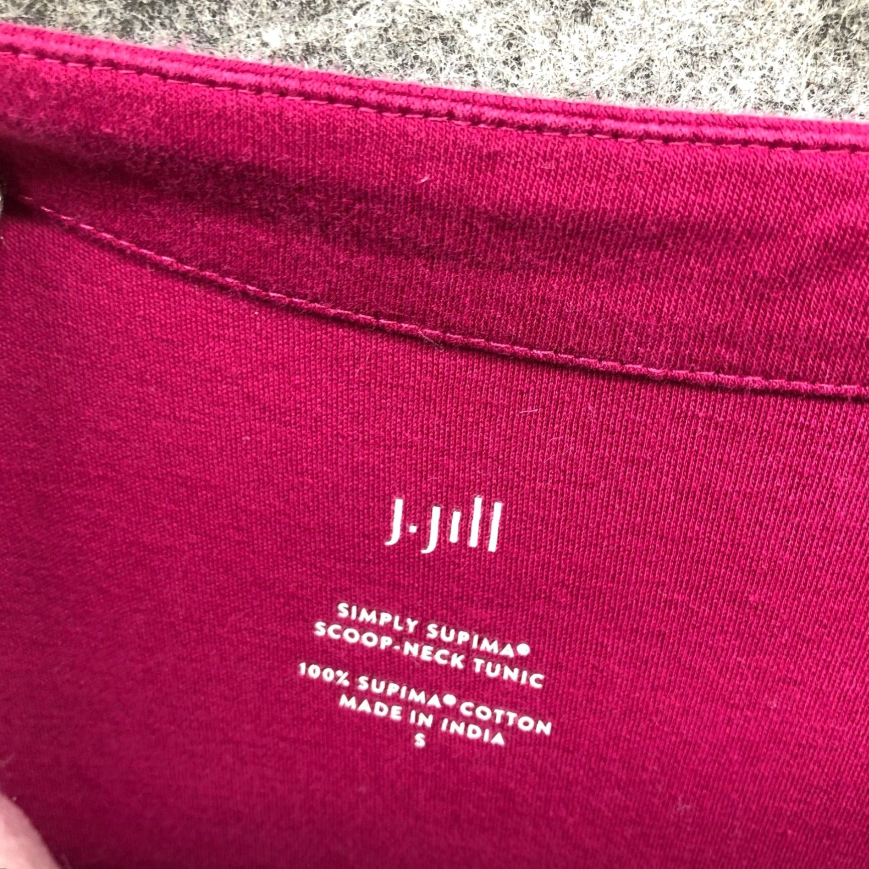 J. Jill J. Jill Simply Supima Tunic T Shirt Womens S Pink Long Sleeve Round Neck Size S / US 4 / IT 40 - 5 Thumbnail