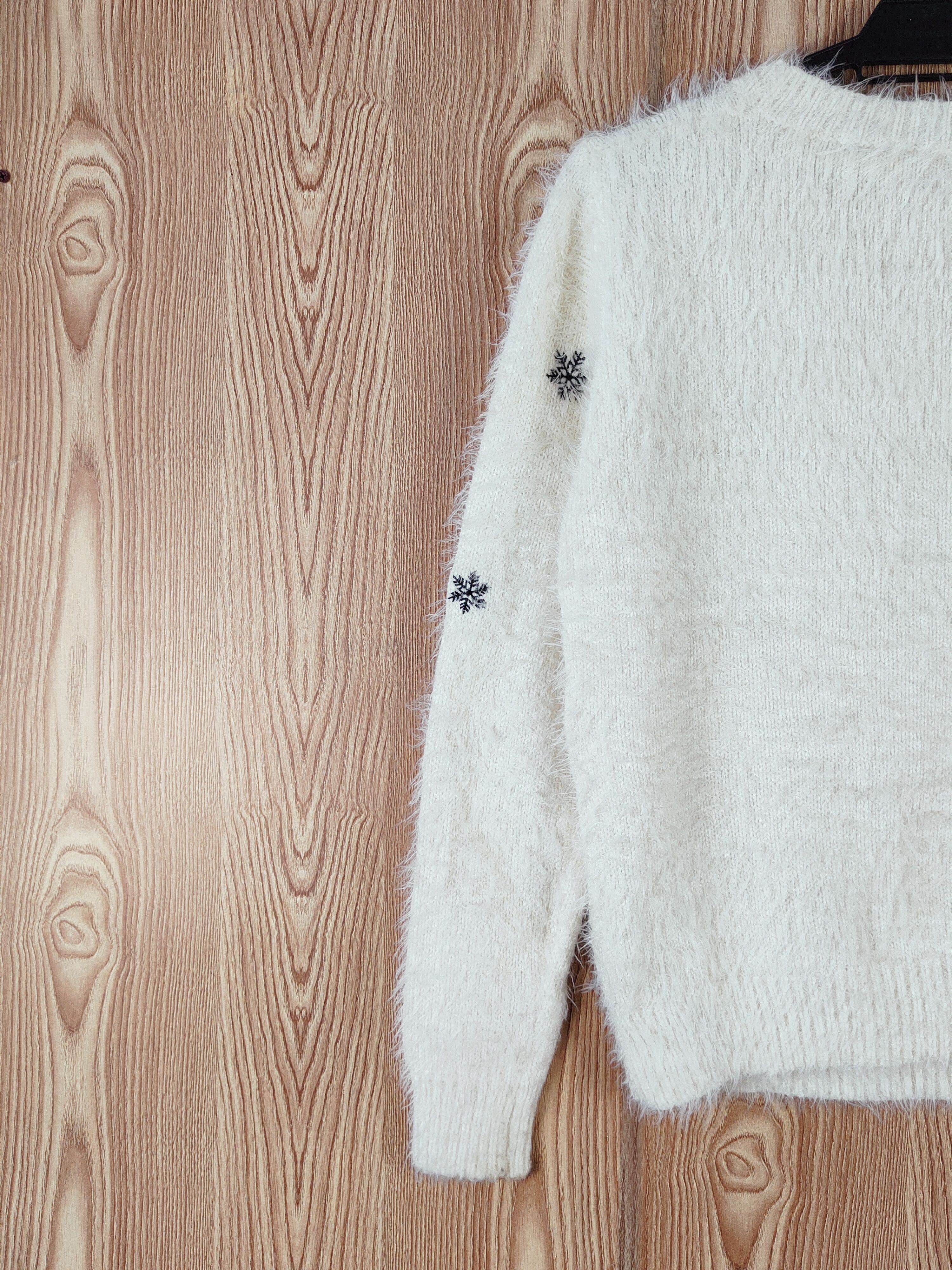 Japanese Brand Japan christmas deer Shag Shaggy Fur Mohair Knitwear #W767 Size M / US 6-8 / IT 42-44 - 8 Thumbnail