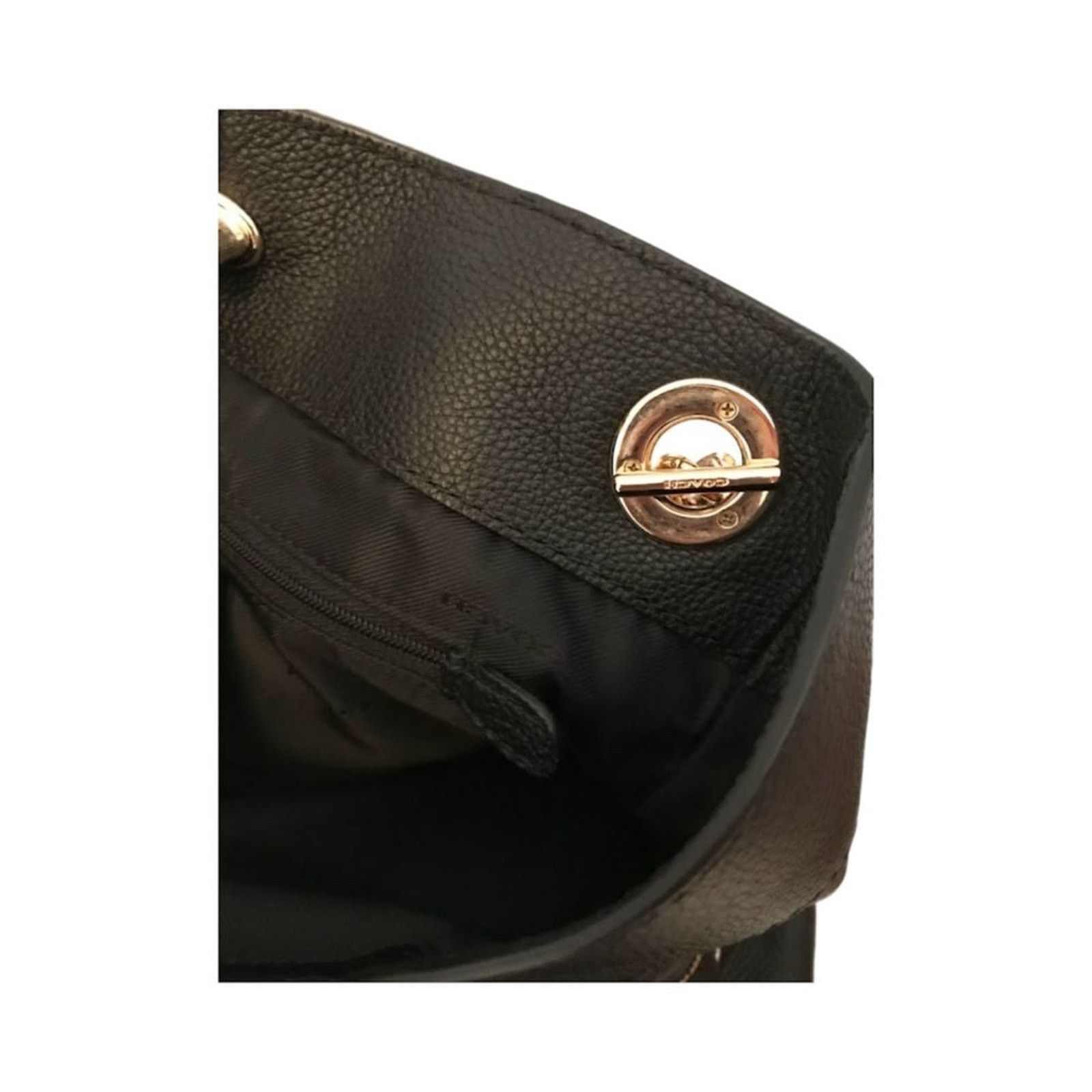 Coach NWOT Coach Turnlock Edie Pebble Leather Shoulder Bag 36855 Size ONE SIZE - 12 Thumbnail