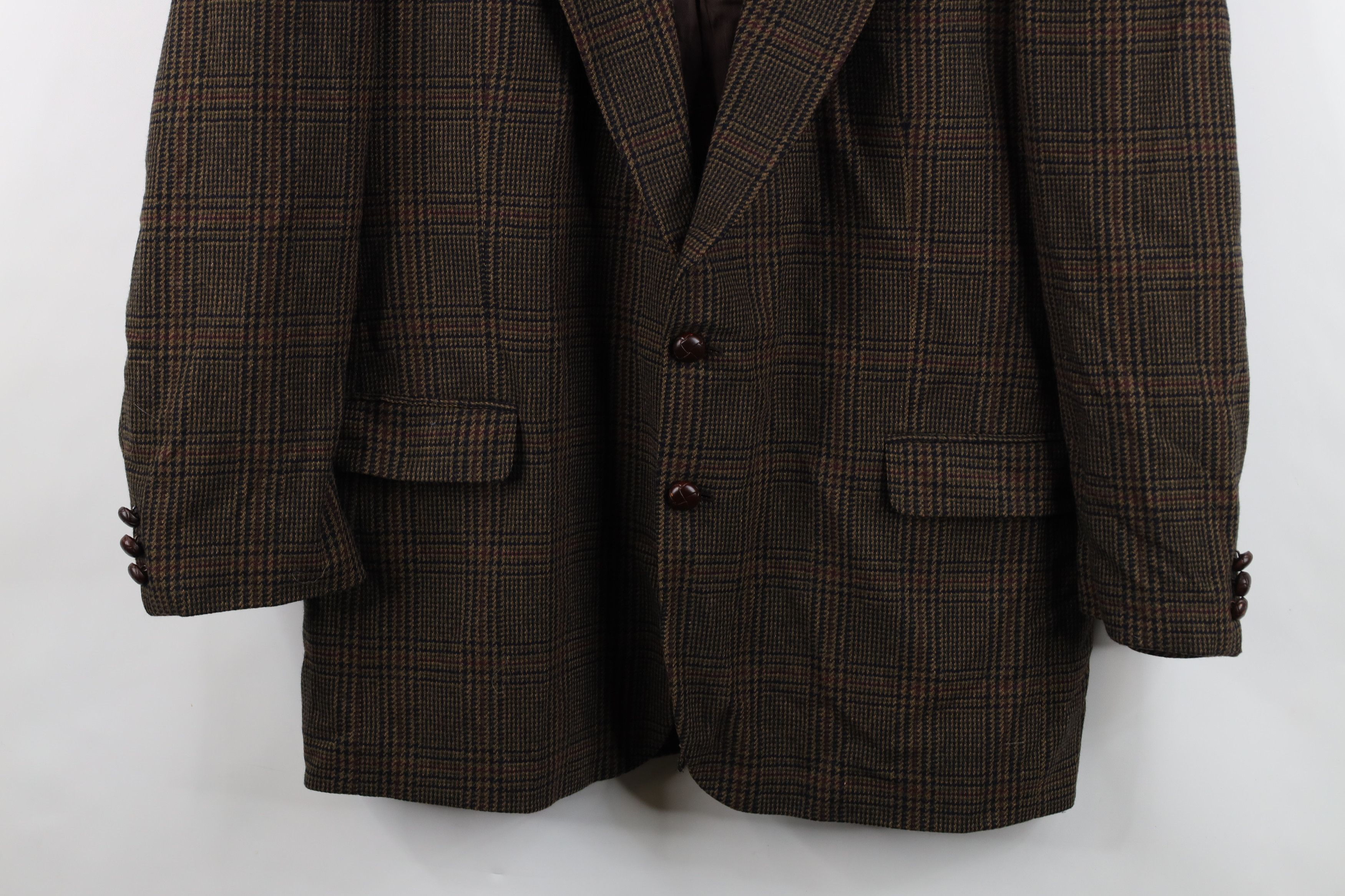 Vintage Vintage 90s Cashmere Houndstooth Suit Coat Blazer Jacket Size US XXL / EU 58 / 5 - 3 Thumbnail
