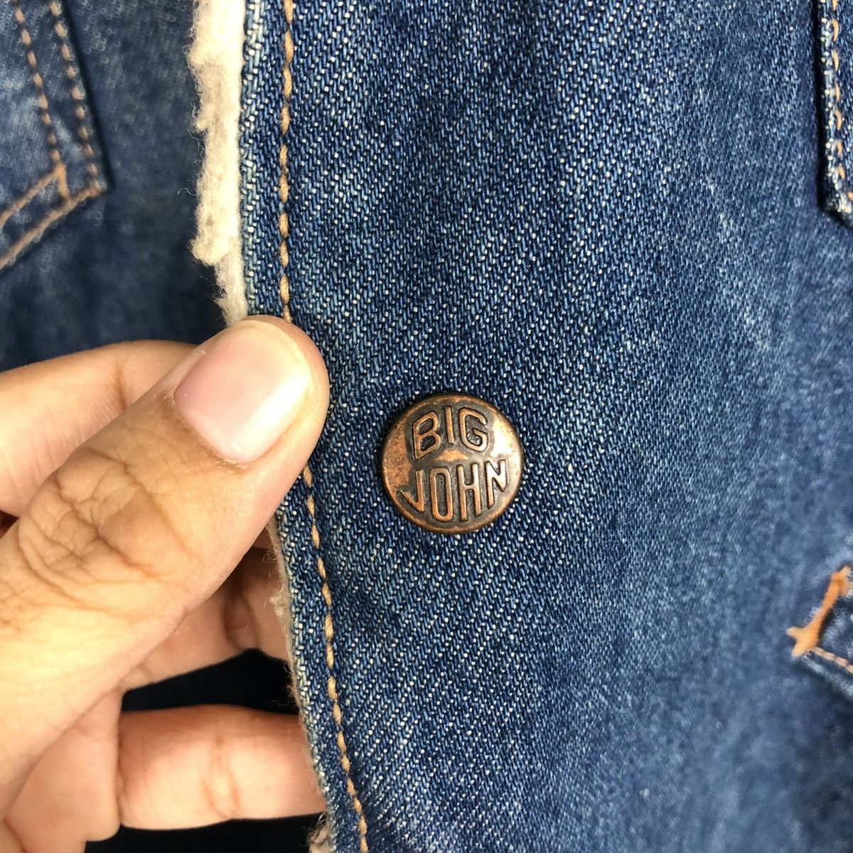 Vintage 🔥VINTAGE DENIM BIKER JACKET BIG JOHN SHERPA TOYO ENTERPRISE Size US L / EU 52-54 / 3 - 16 Thumbnail