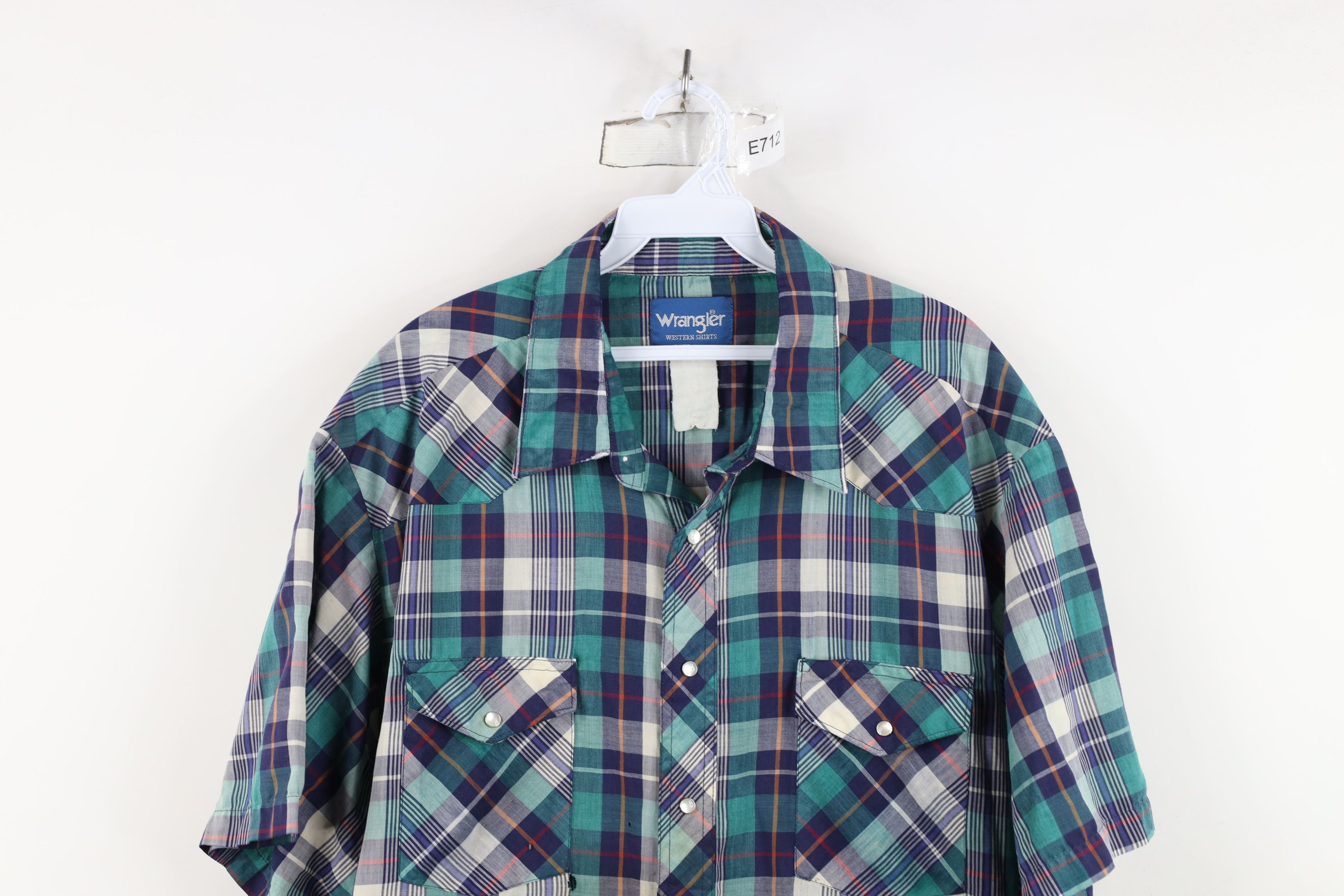 Wrangler Vintage 90s Wrangler Cowboy Short Sleeve Button Shirt Size US XXL / EU 58 / 5 - 2 Thumbnail