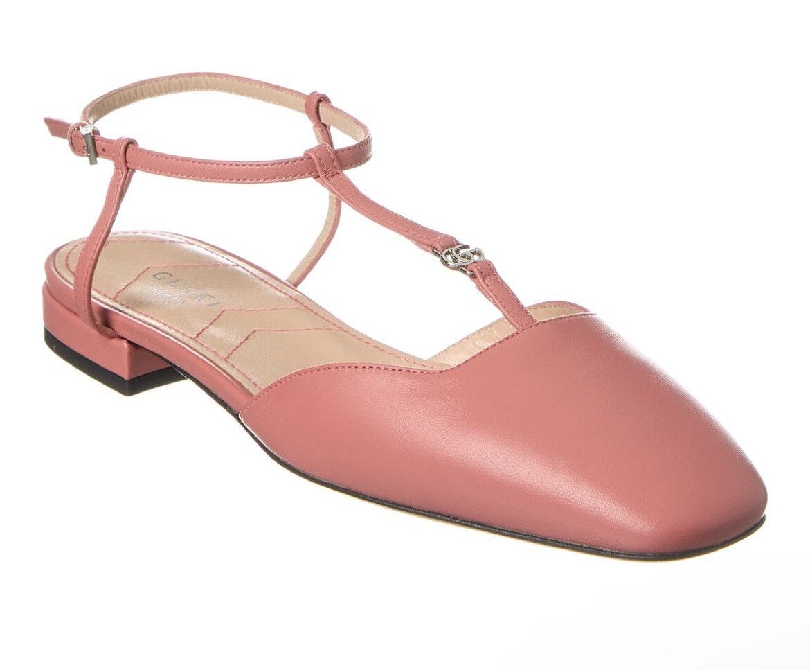 Gucci Gucci Double G Leather T-Strap ballerinas Ballet Flat Size US 8.5 / IT 38.5 - 2 Thumbnail
