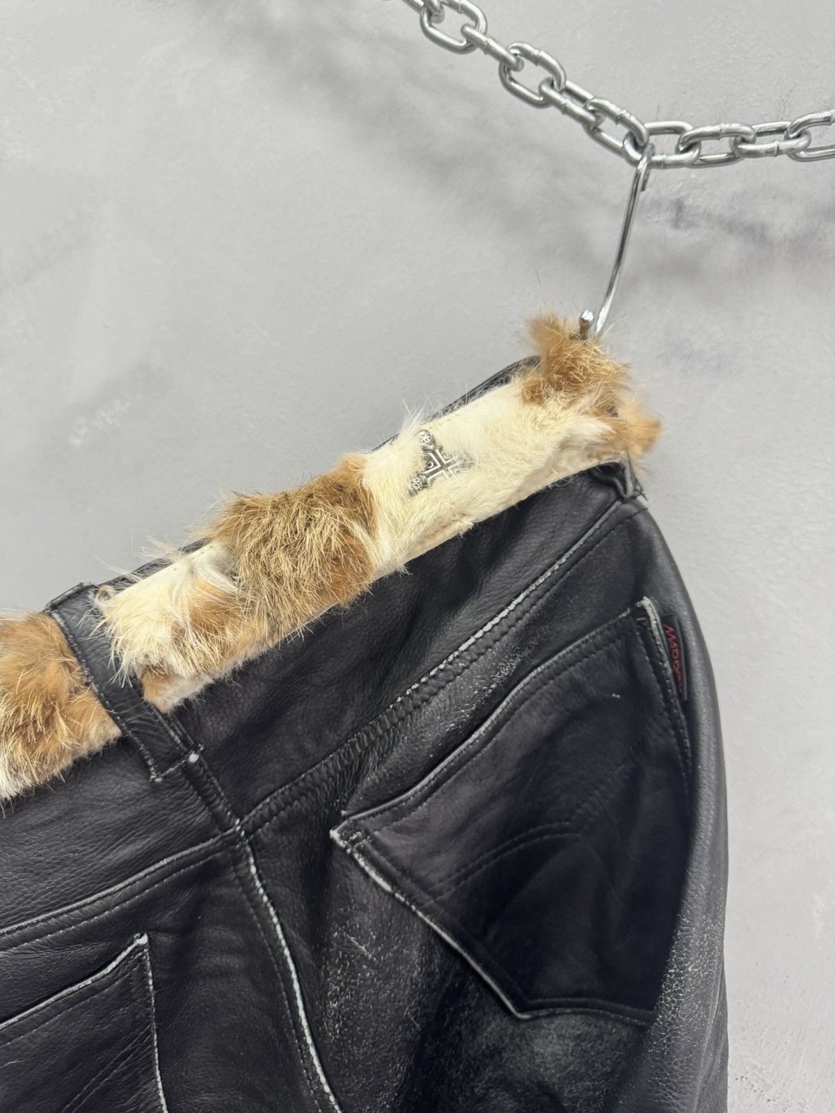 Le Grande Bleu (L.G.B.) Real fur crosses rick owens style gothic opium belt y2k Size ONE SIZE - 5 Thumbnail