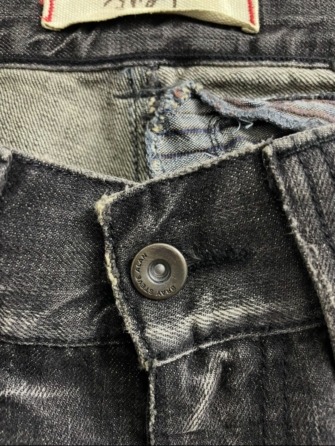 Bray Steve Alan × Designer Designer Distressed Denim Patchwork Size US 33 - 4 Thumbnail