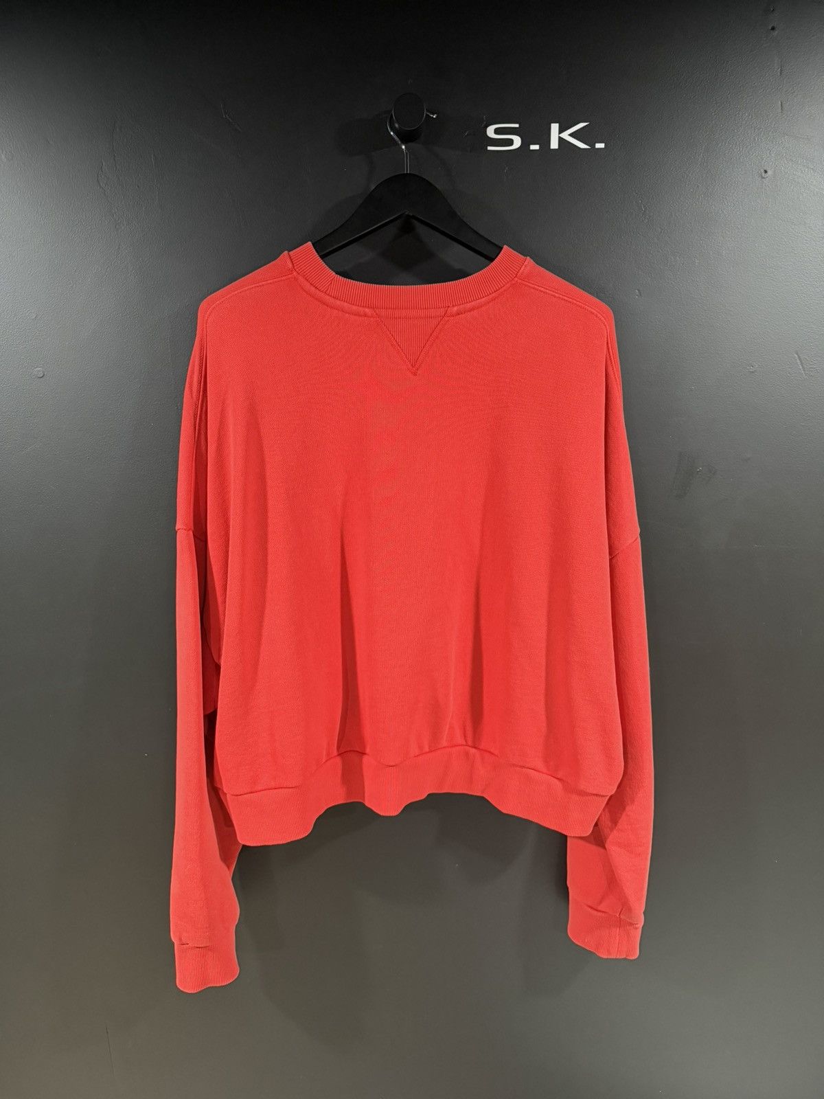 Entire Studios Entire Studios Red Cropped Cotton Jersey Sweatshirt S Size US S / EU 44-46 / 1 - 5 Thumbnail