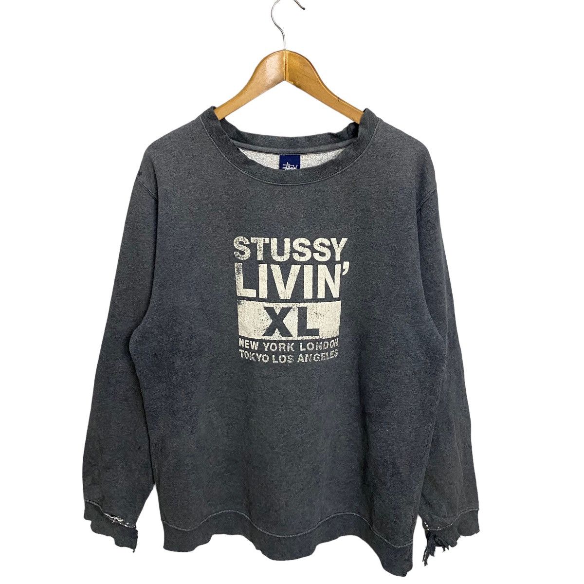 Vintage 90s Stussy distressed sweatshirt