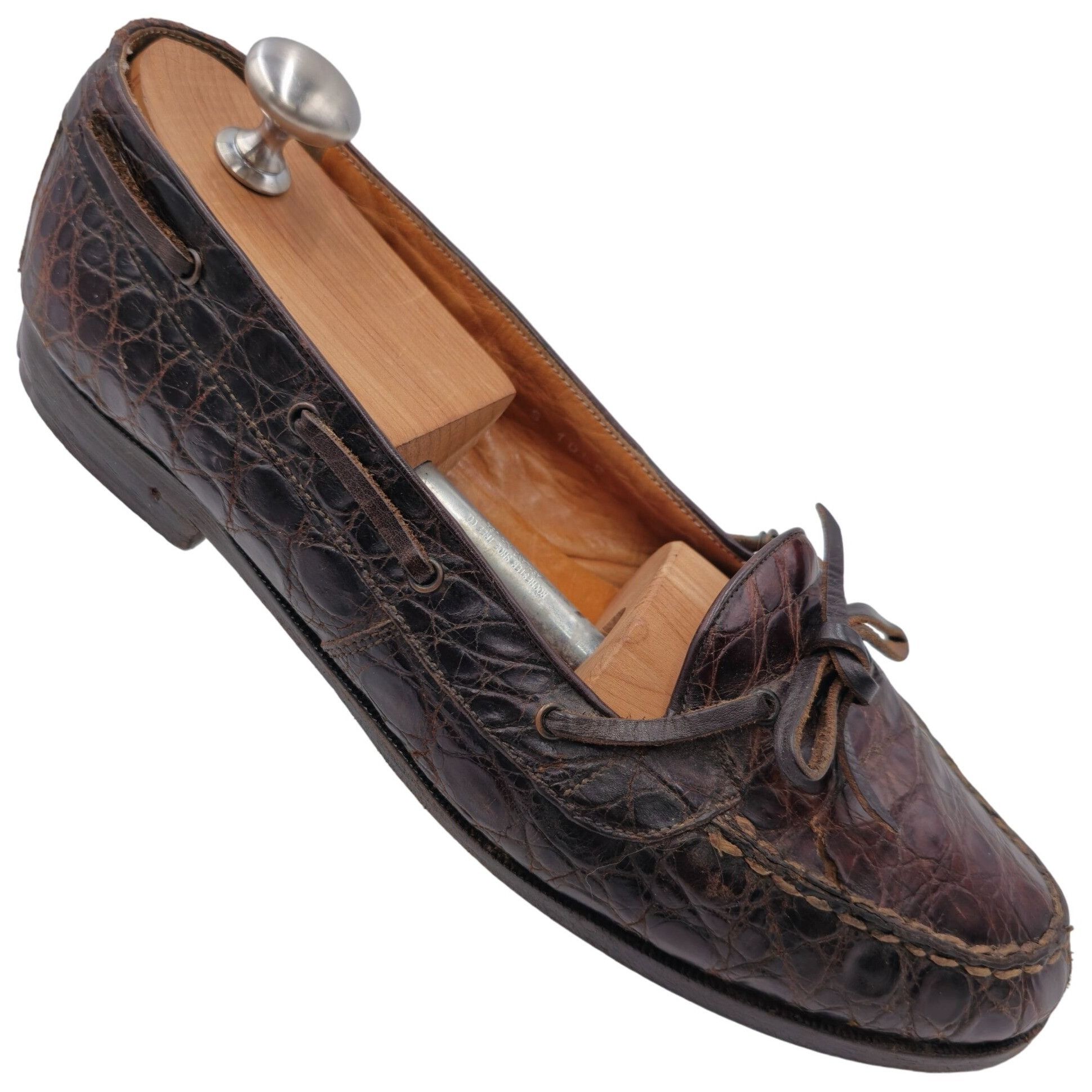 Ralph lauren crocodile loafers deals