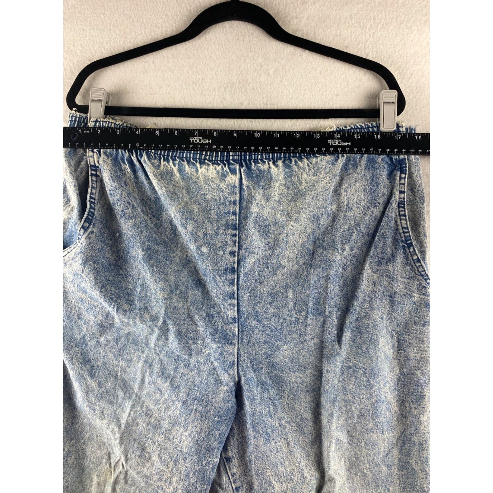 Vintage VINTAGE High Rise Acid Wash Jeans Womens 16 C Sport Button Flap Paper Tag USA 80s Size 38" / US 16 / IT 52 - 3 Thumbnail