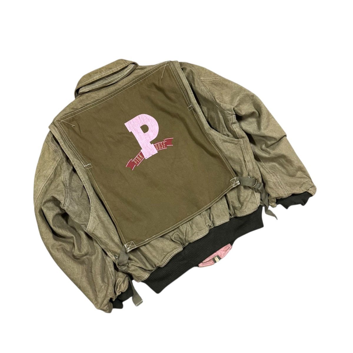 Karl Helmut Vtg🔥Pink House Karl Helmut Bomber Duck Canvas Bondage Jacket Size US M / EU 48-50 / 2 - 18 Thumbnail
