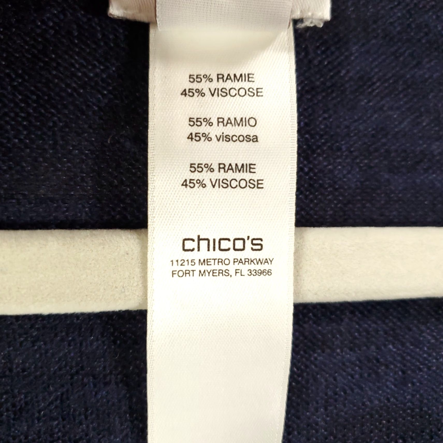Vintage Chico's Womens Cardigan Sweater XL Blue White Heathered Geometric Knit Open Front Casual Fall Winter Size XL / US 12-14 / IT 48-50 - 6 Thumbnail