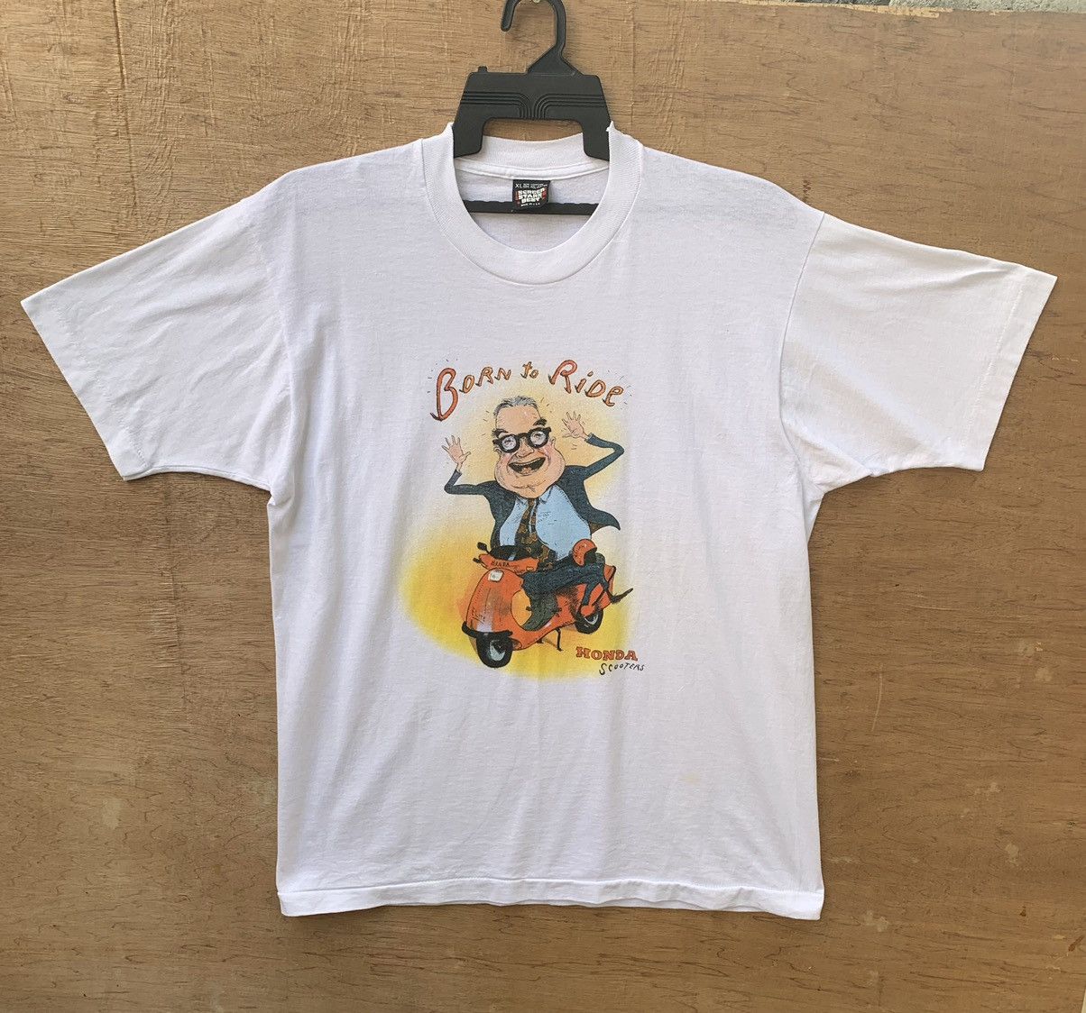 Honda × Vintage Vintage 90’s.. Born To Ride Honda Scooters T Shirts Size US XL / EU 56 / 4 - 2 Thumbnail