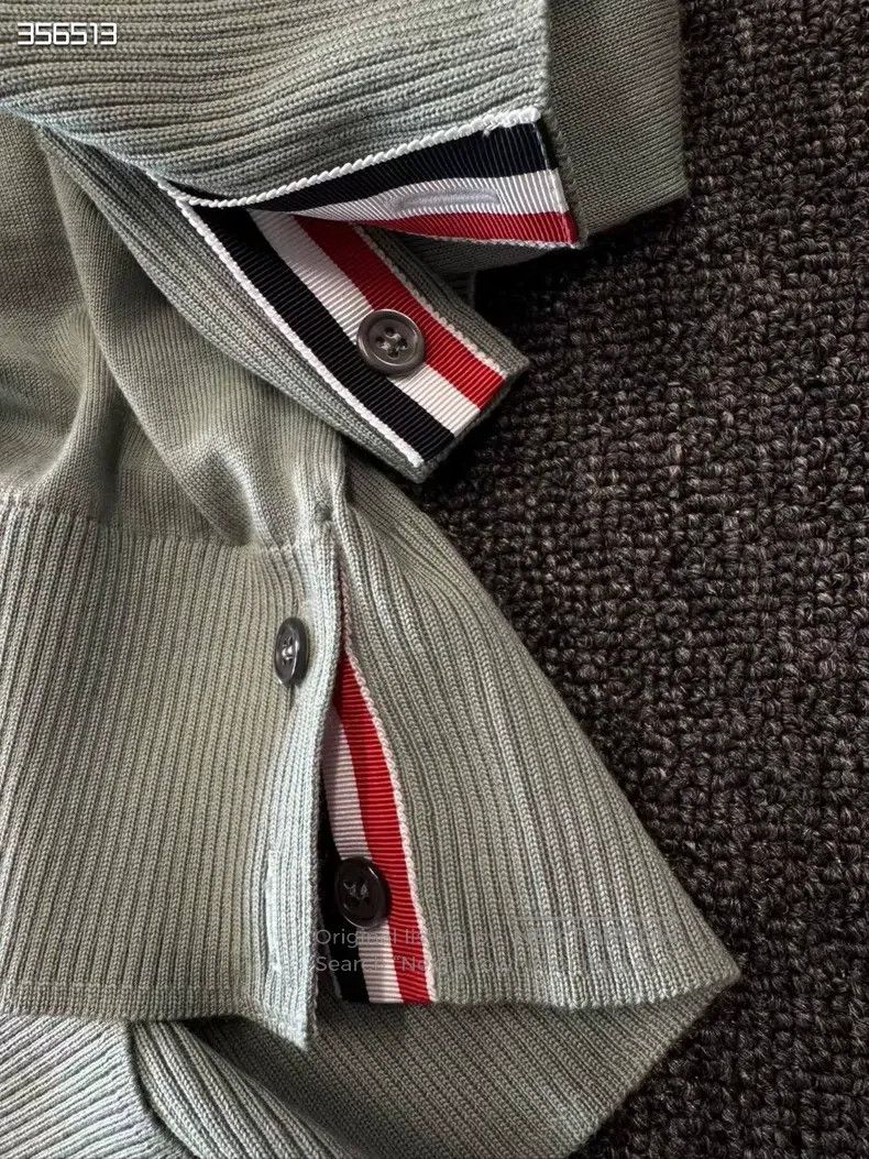 Thom Browne Thom Browne Double Sleeve Logo Tape Thin Wool Sweater Size US L / EU 52-54 / 3 - 4 Thumbnail