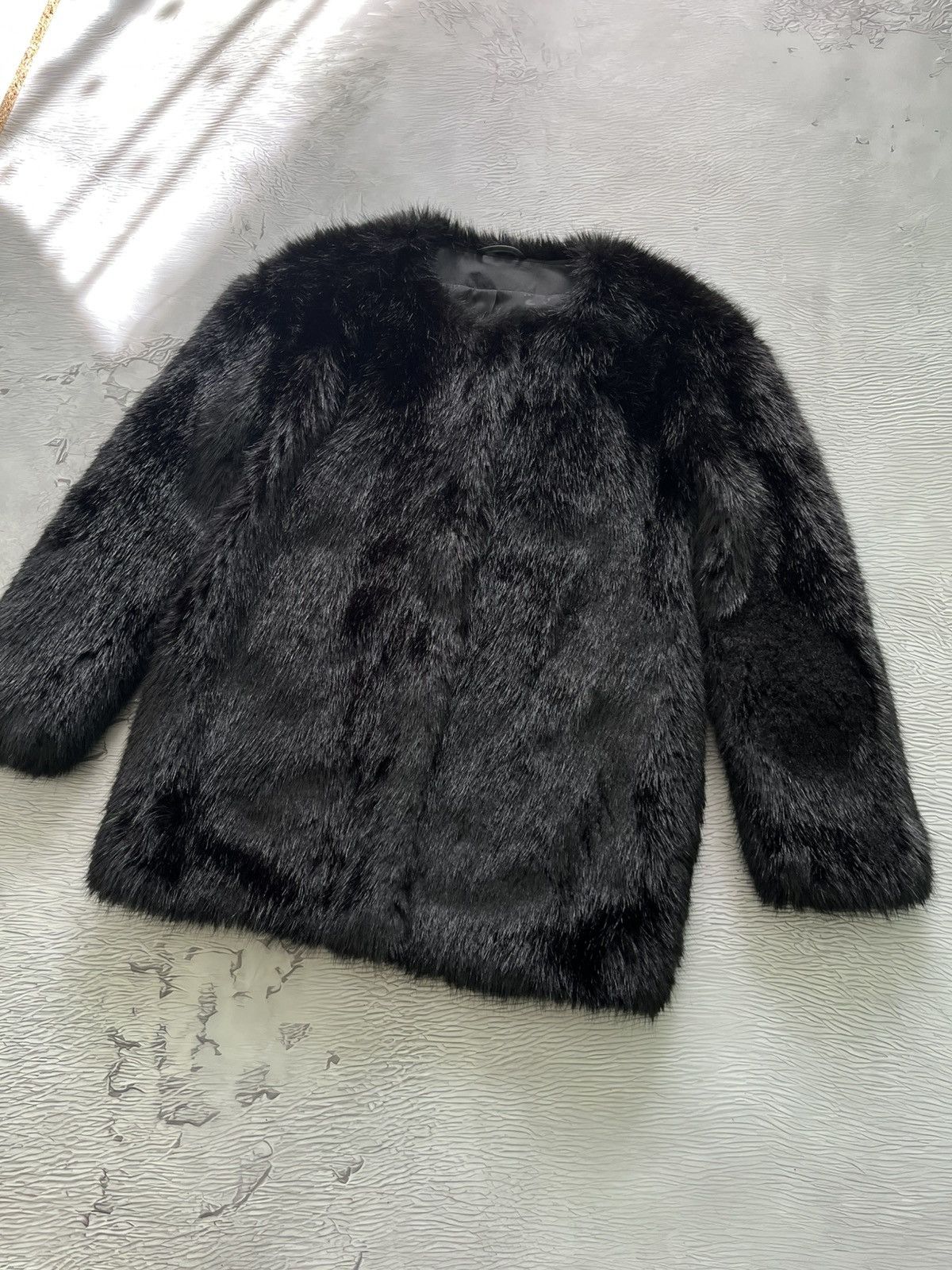 Karl Lagerfeld Karl Lagerfeld Faux Fur Coat Black Panther Jacket Luxury Size XS / US 0-2 / IT 36-38 - 3 Thumbnail