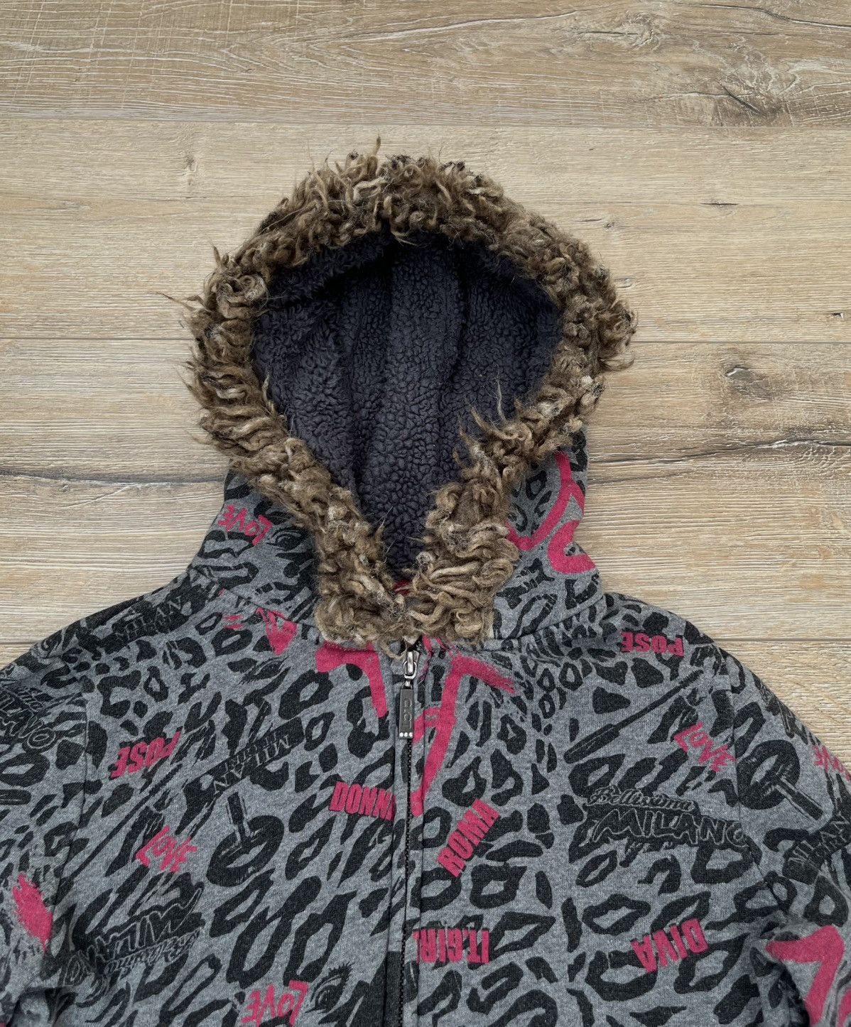 Hysteric Glamour × Undercover Vintage LGB If Six Was Nine Style Faux Fur Zip Hoodie Jacket Size S / US 4 / IT 40 - 2 Thumbnail