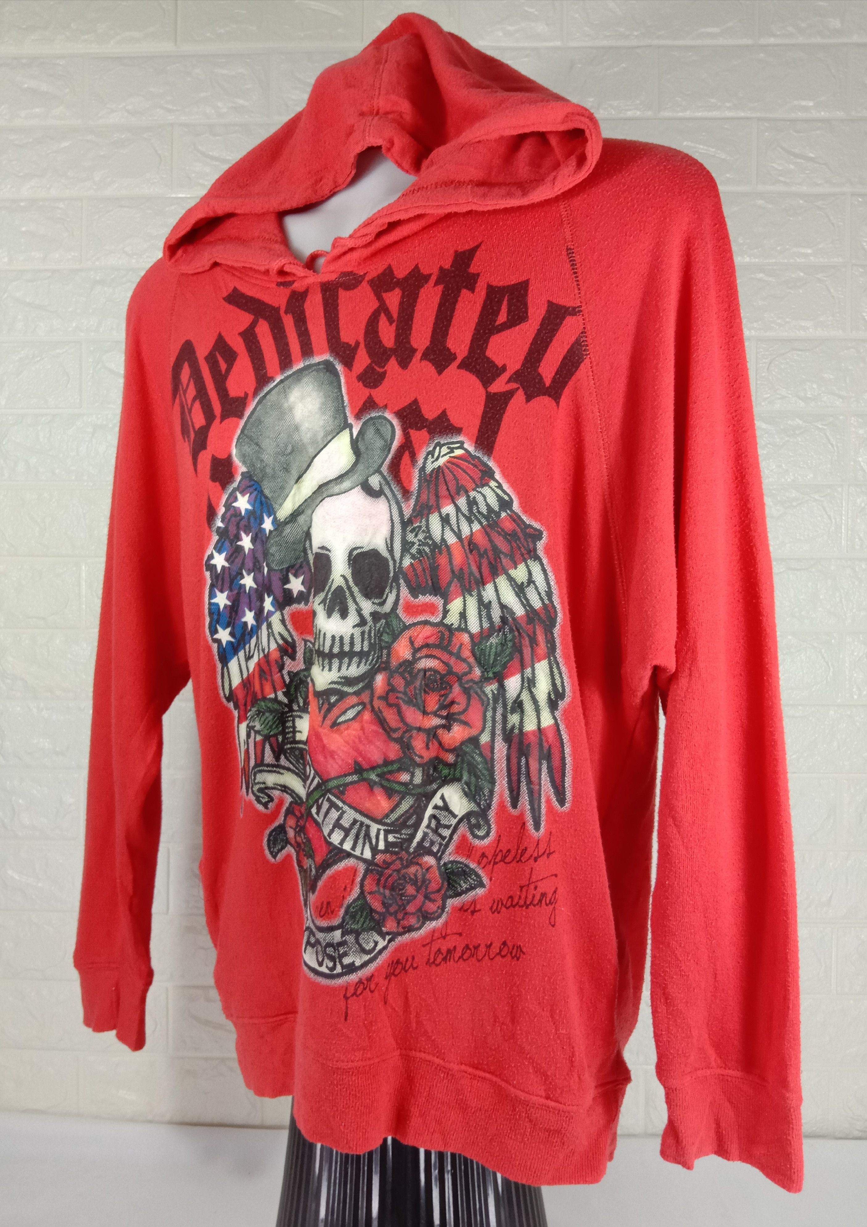Vintage Vintage American Punk Skull Galyge Hoodie Sweatshirt Size US L / EU 52-54 / 3 - 3 Thumbnail