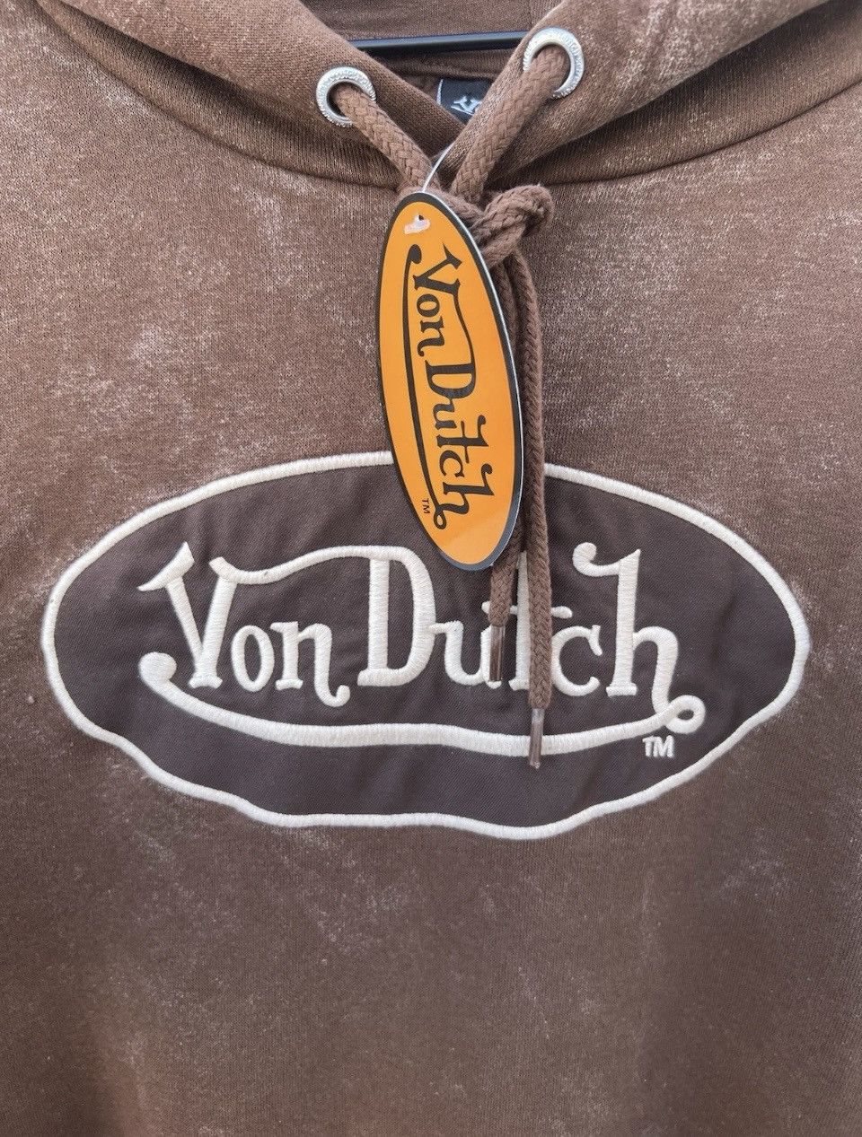 Von Dutch Official “Von Dutch” Embroidered Patch Brown Hoodie Large Size US L / EU 52-54 / 3 - 2 Thumbnail