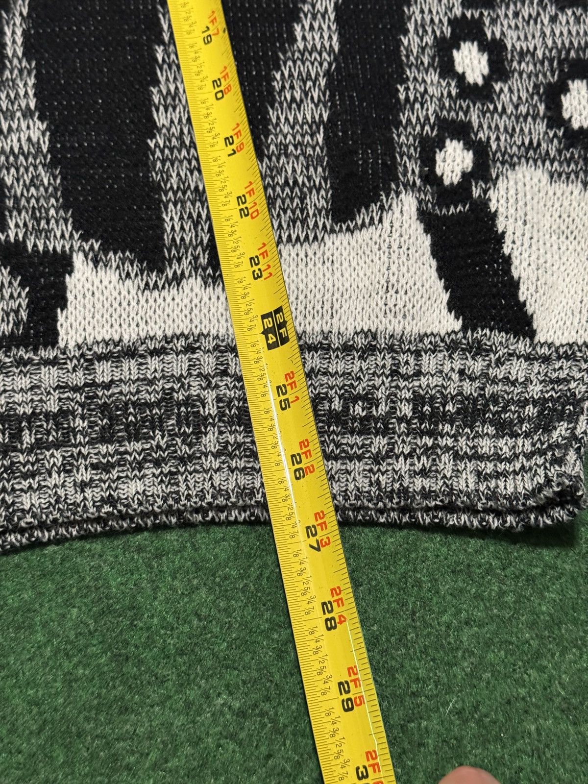 Koman Vintage 80s Abstract Cosby Retro Black White Lrg Sweater Size US L / EU 52-54 / 3 - 5 Thumbnail