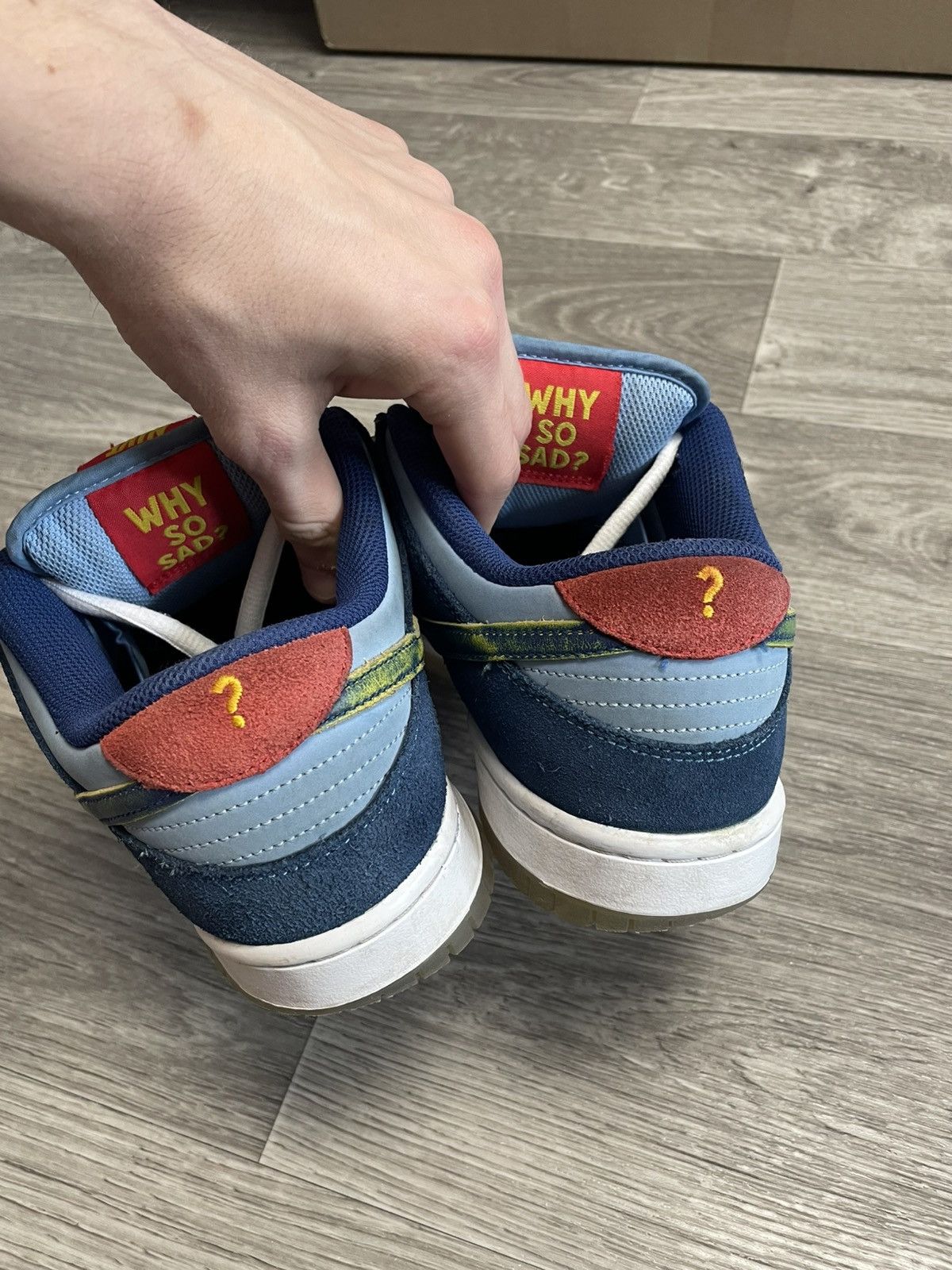 Nike NIKE SB Dunk Low Pro Why So Sad? Sneakers Blue Suede Size US 8 / EU 41 - 8 Thumbnail