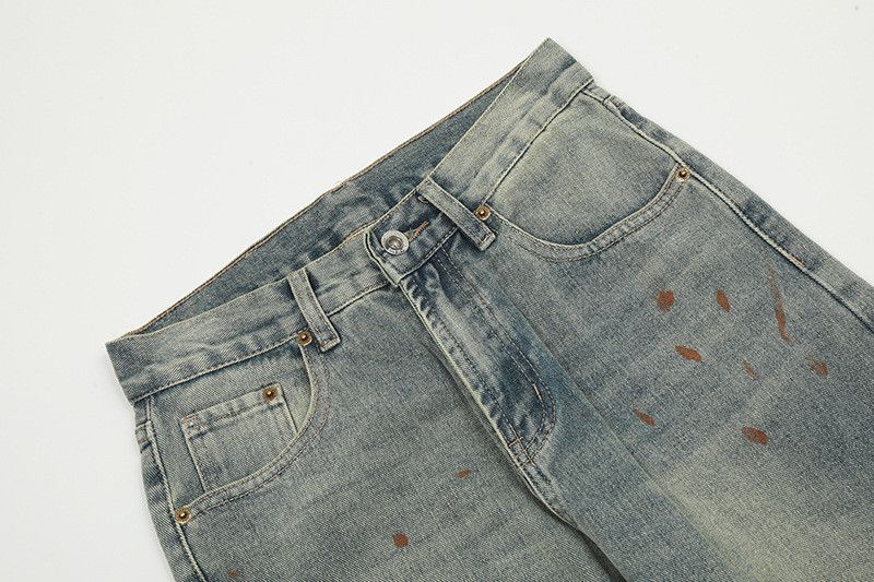Vintage High Street Vibe Splatter Ripped Jeans for Men Size US 32 / EU 48 - 3 Thumbnail