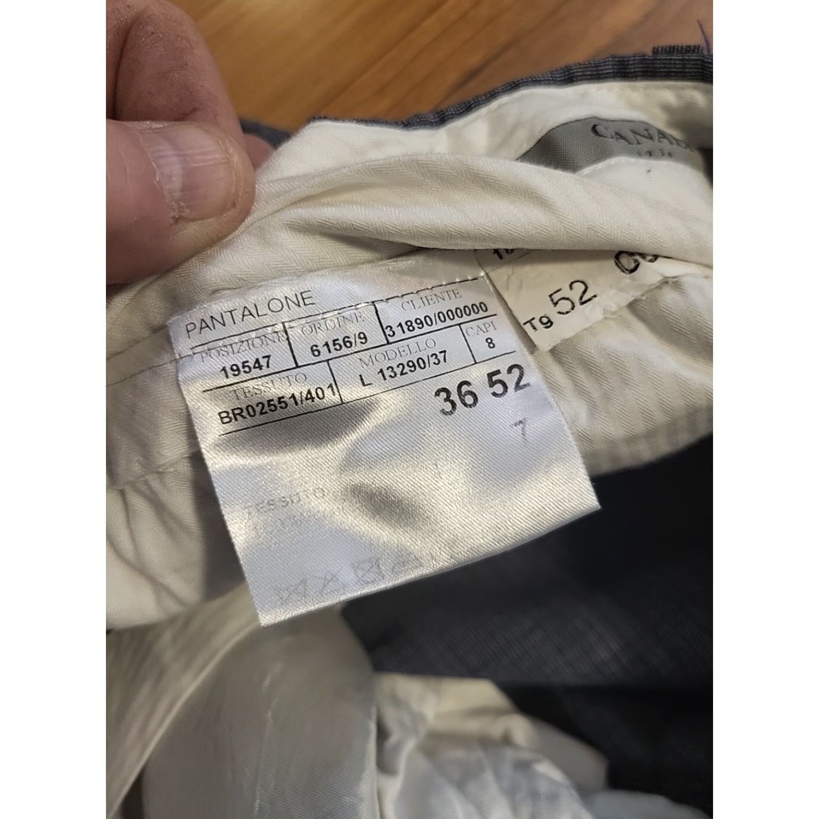 Canali VINTAGE Canali 1934 Pants Gray Wool Flat Front 36" Inseam 26" Men Dress Size US 36 / EU 52 - 4 Thumbnail
