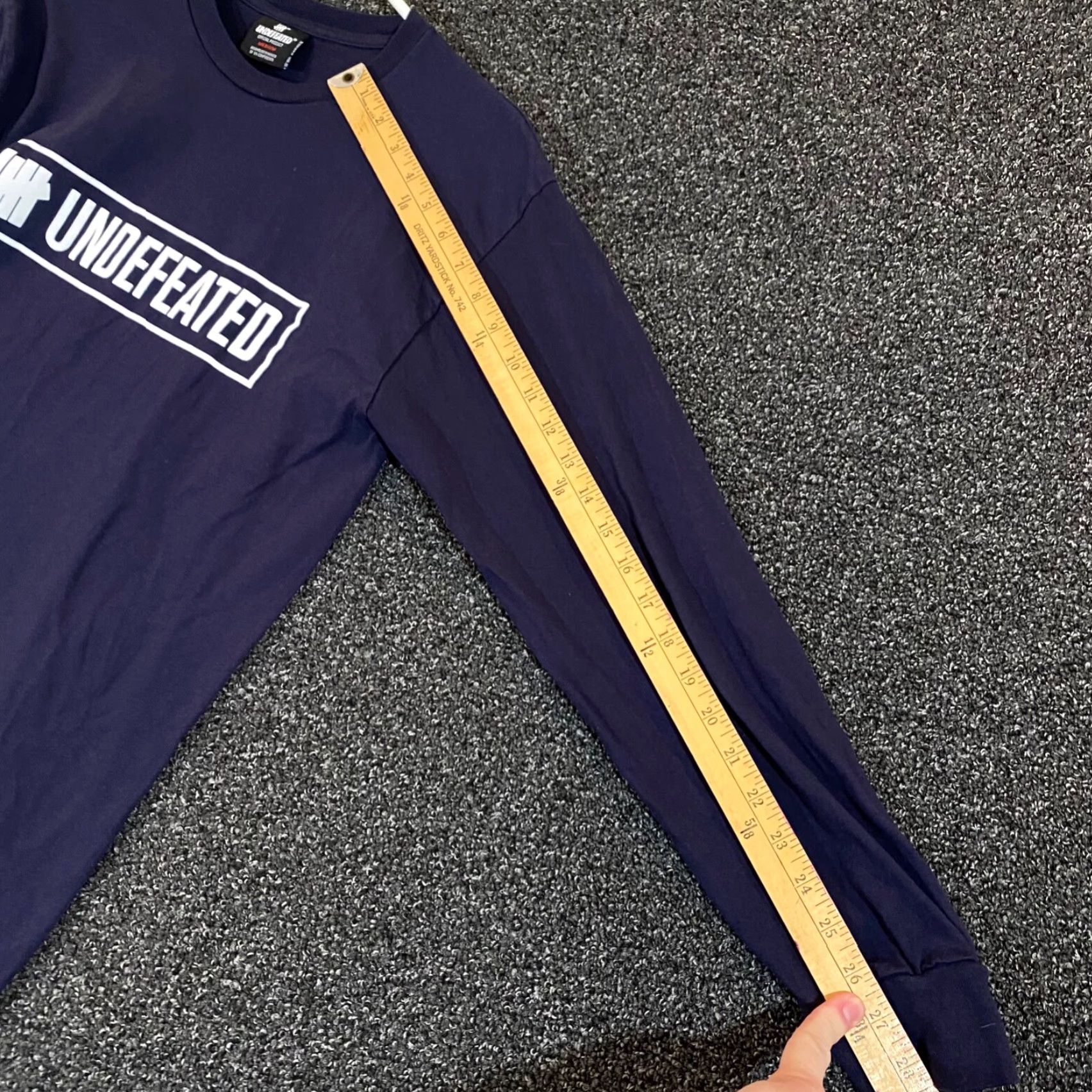 Undefeated Undefeated Shirt Mens Medium Navy Blue Streetwear Long Sleeve Crew Neck Cotton T-Shirt Size US M / EU 48-50 / 2 - 7 Thumbnail