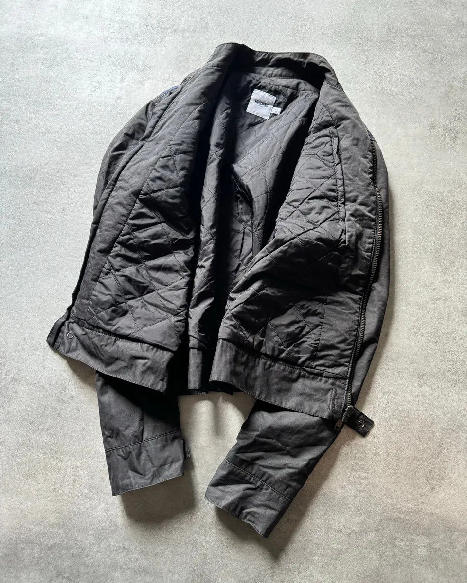 2000s Moschino Black Light Racing Utility Jacket
