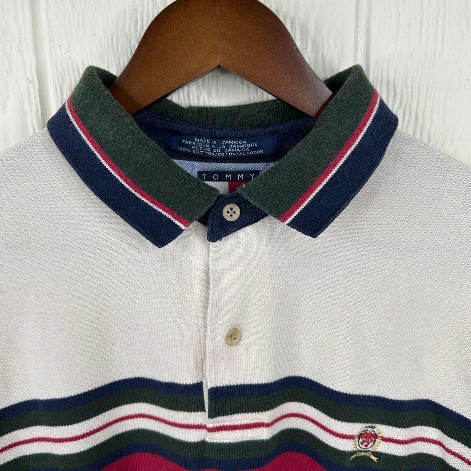 Tommy Hilfiger Y2K Tommy Hilfiger Striped Polo Shirt (L) Size US L / EU 52-54 / 3 - 3 Thumbnail