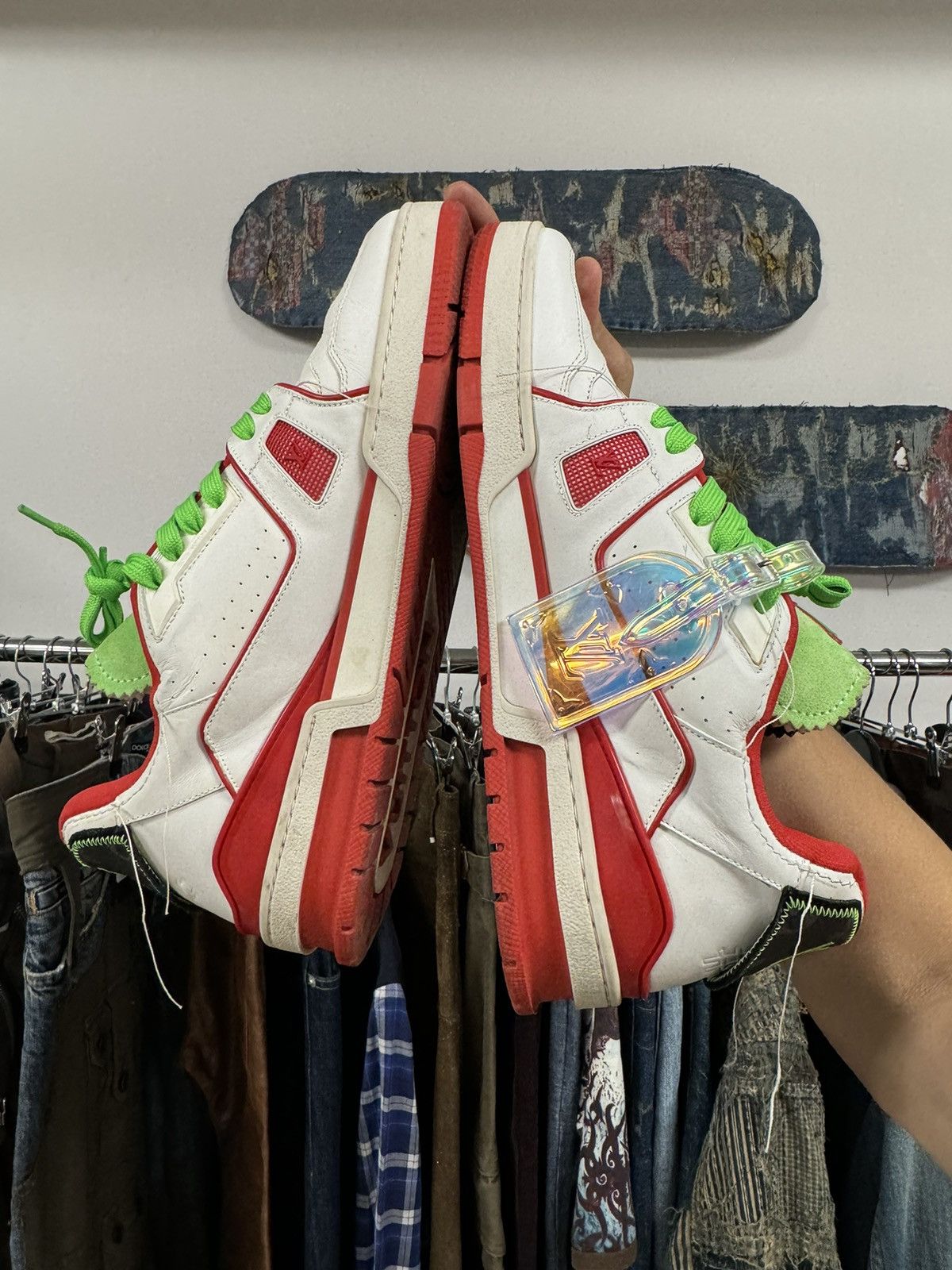 Louis Vuitton × Virgil Abloh AW2021 Louis Vuitton ‘SoHo Exclusive’ 1/500 LV Trainers Size US 9.5 / EU 42-43 - 4 Thumbnail