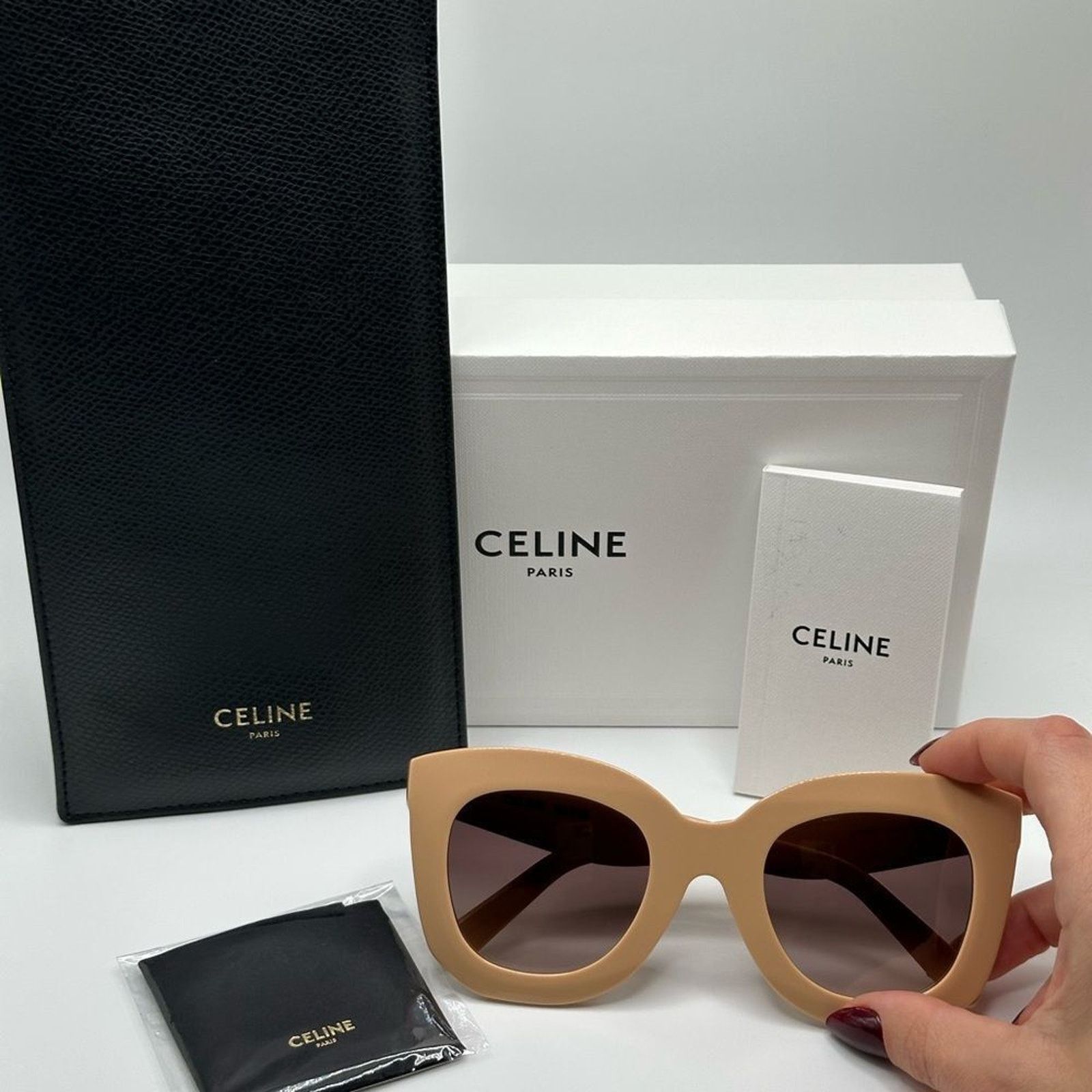 Celine CELINE Sunglasses CL4005FN 4957Z Beige/Violet Gradient Women Size ONE SIZE - 9 Thumbnail