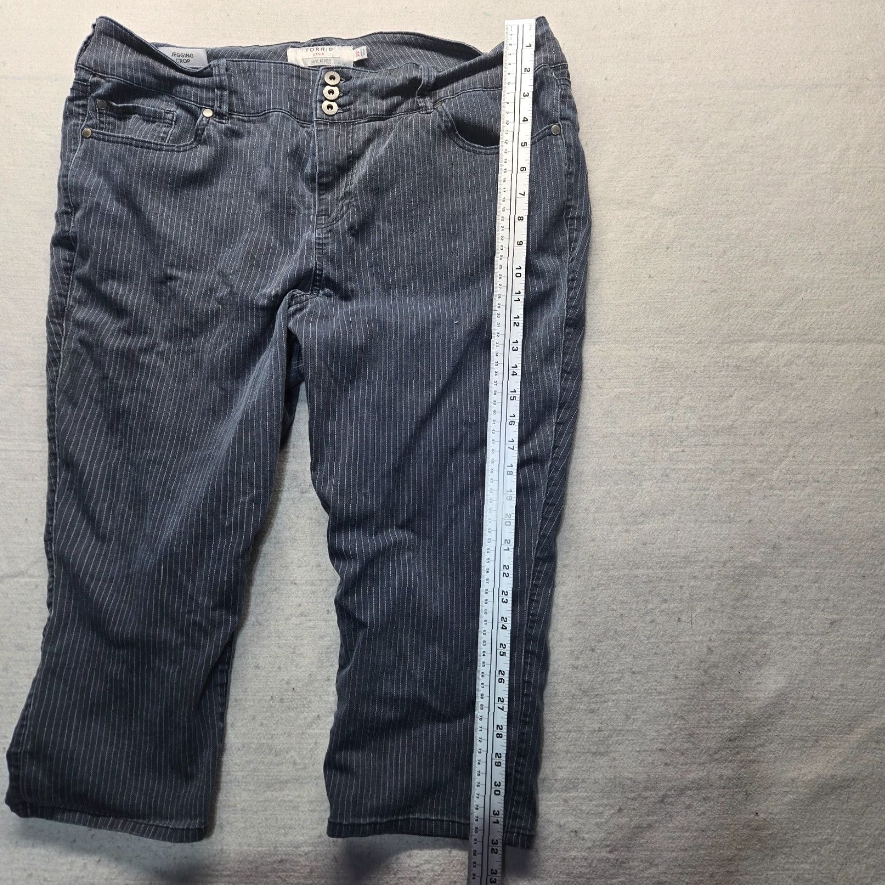 Torrid Torrid Pants Chino Casual Work First At Fit Adult Women's Plus Size 22 Gray Twill Front Button Pockets Logo Size 40" / US 18 - 7 Thumbnail