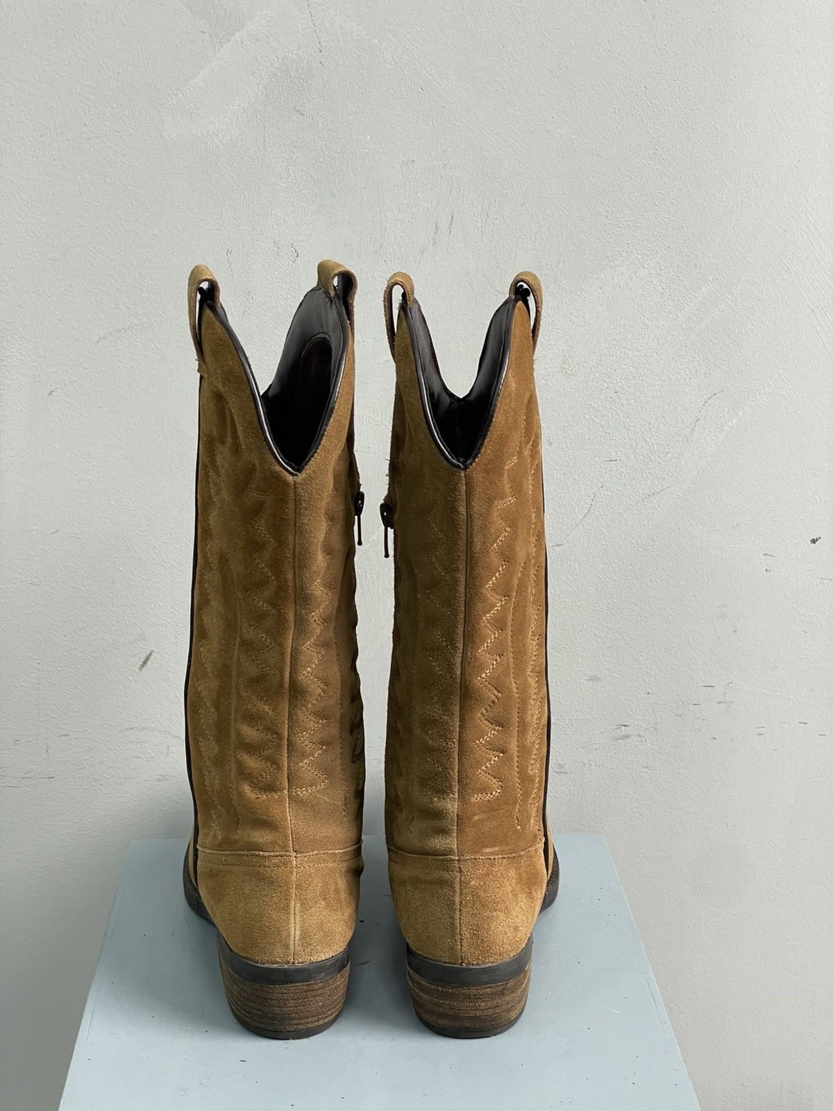 Western Rise suede americana Western high ankle moto boots guidi style Size US 8 / EU 41 - 6 Thumbnail