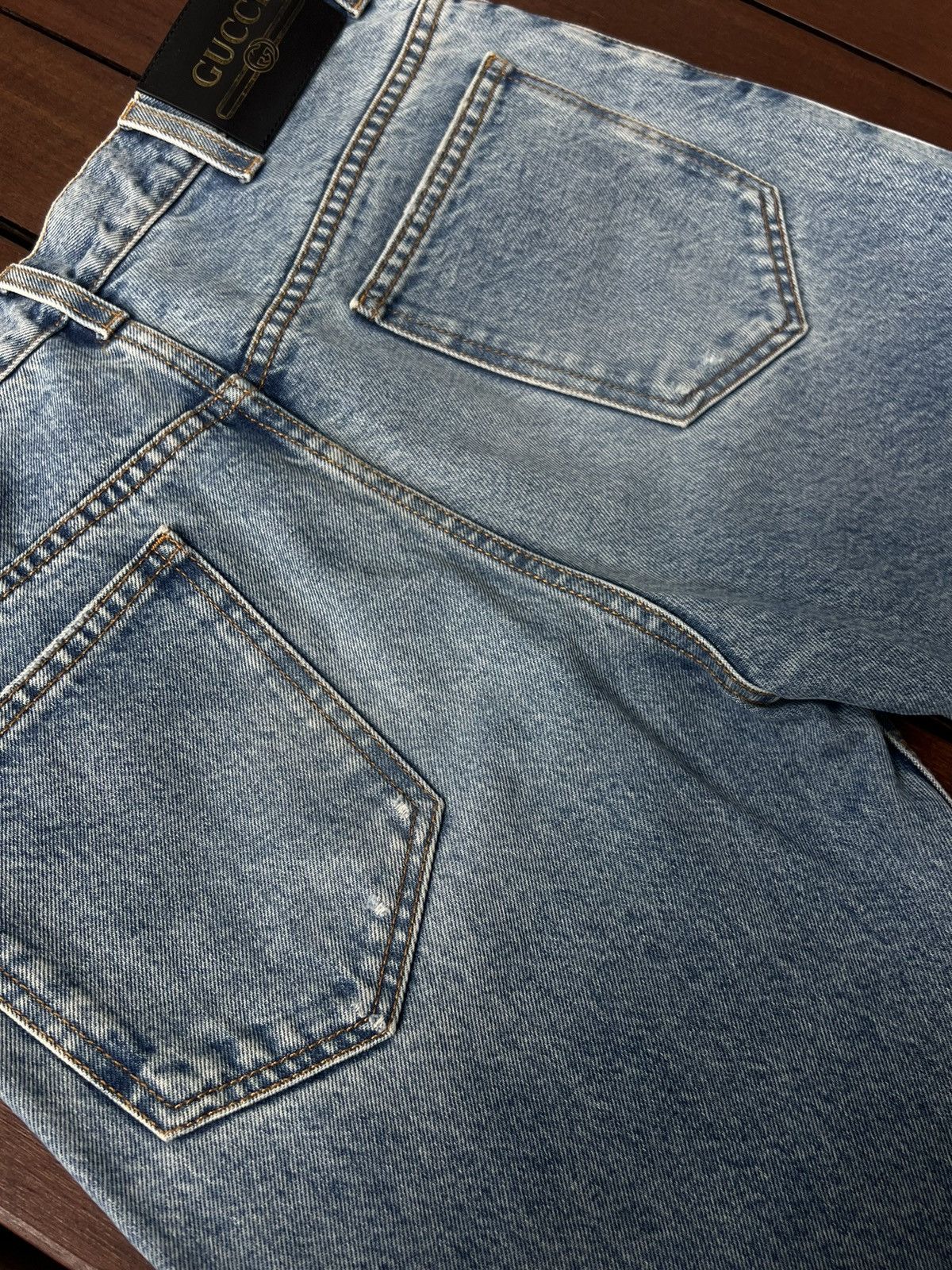 Gucci SS20 Gucci Eco-Bleached Distressed Straight-Leg Jeans Size US 32 / EU 48 - 13 Thumbnail