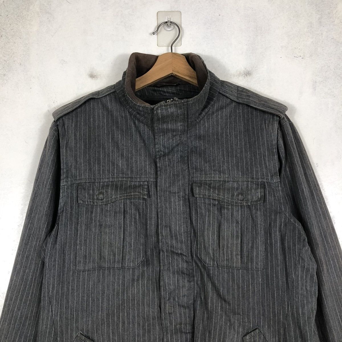 Japanese Brand VINTAGE HICKORY CHORE JACKET SHIPS JAPAN CARGO MULTI POCKET Size US L / EU 52-54 / 3 - 5 Thumbnail