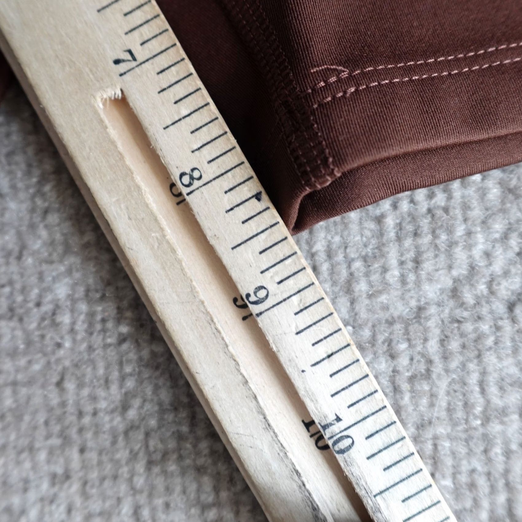 Girlfriend Collective VINTAGE Girlfriend Collective Womens Shorts 2XL Brown Solid Bike High Rise NEW Size 40" / US 18 - 5 Thumbnail