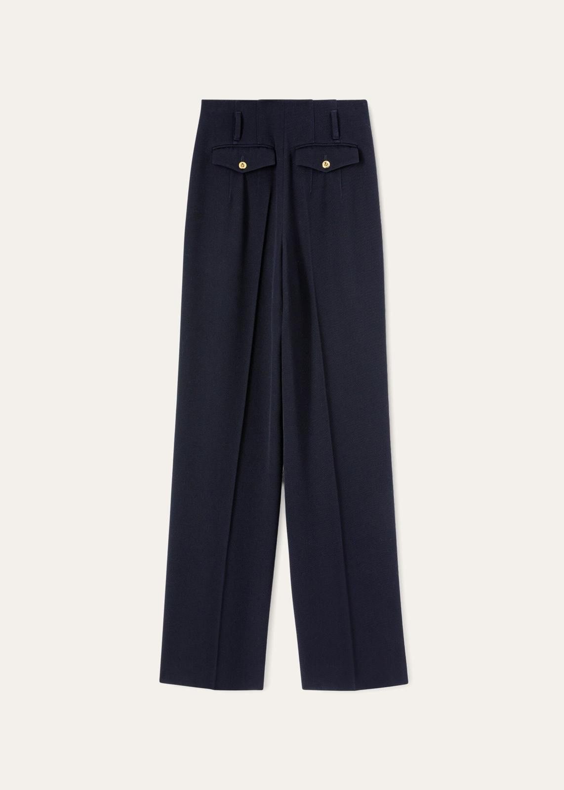 Loro Piana o1srvl11e0125 Amon Trouser in Navy Blue Size 27" / US 4 / IT 40 - 2 Thumbnail