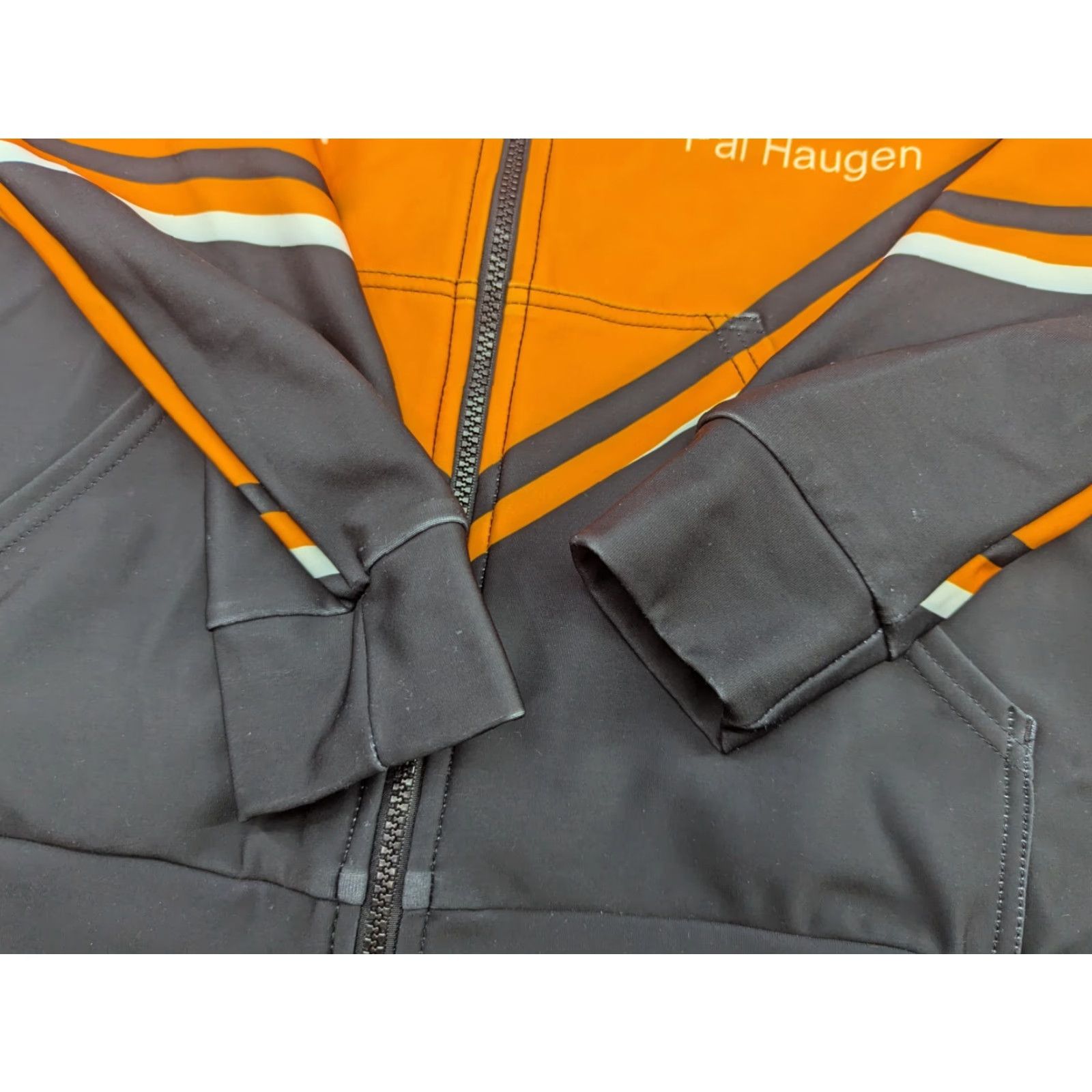 Vintage Bjorn Daehlie Womens Ski Jacket Sz L Hooded Orange Black Cross Country Full Zip Jacket Size L / US 10 / IT 46 - 2 Thumbnail