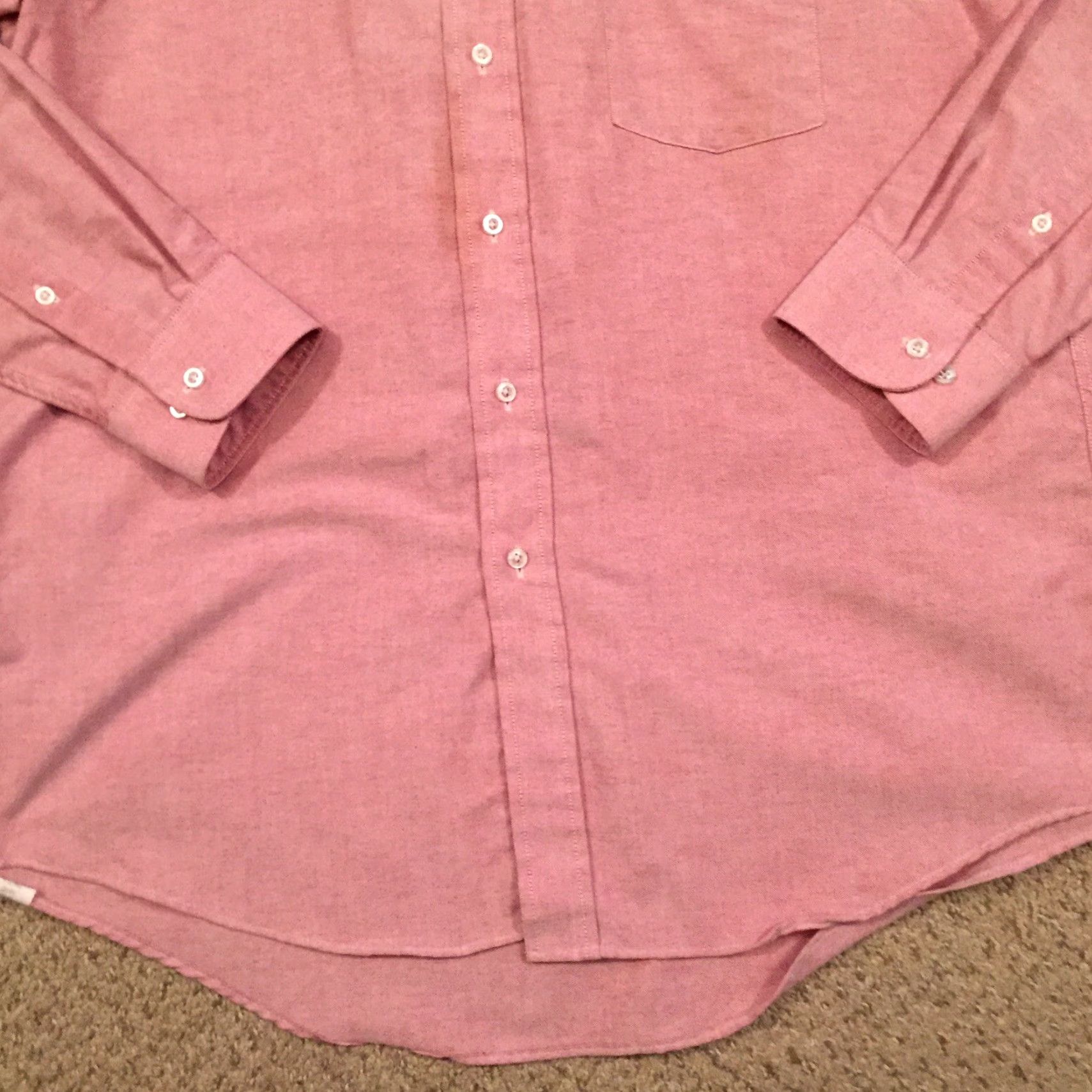 Sears Sears Shirt Mens Size 17 Pink Long Sleeve Button Up Size US XL / EU 56 / 4 - 4 Thumbnail