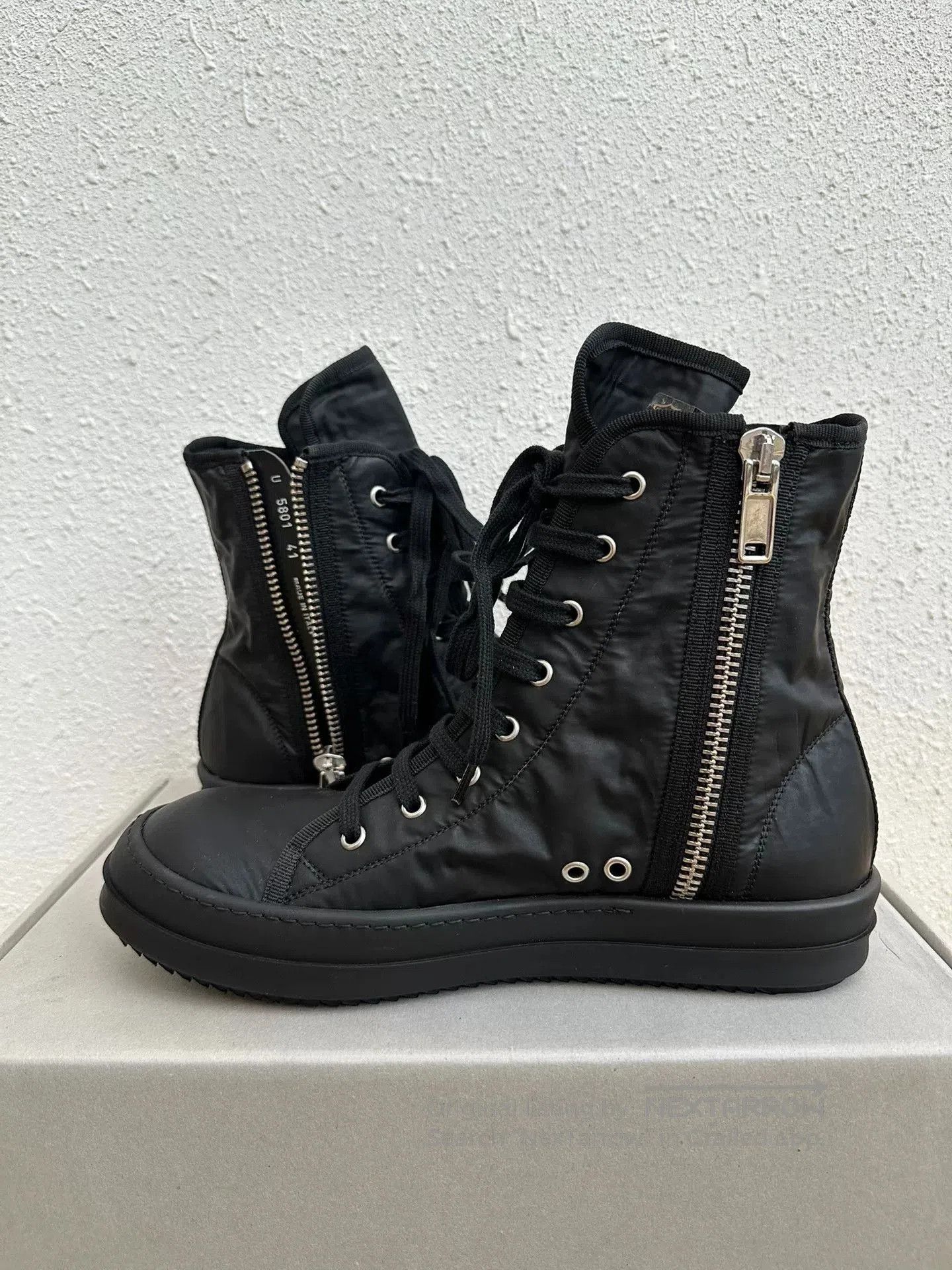 Rick Owens Rick Owens High-Top Black Sneakers. Size US 8 / EU 41 - 4 Thumbnail