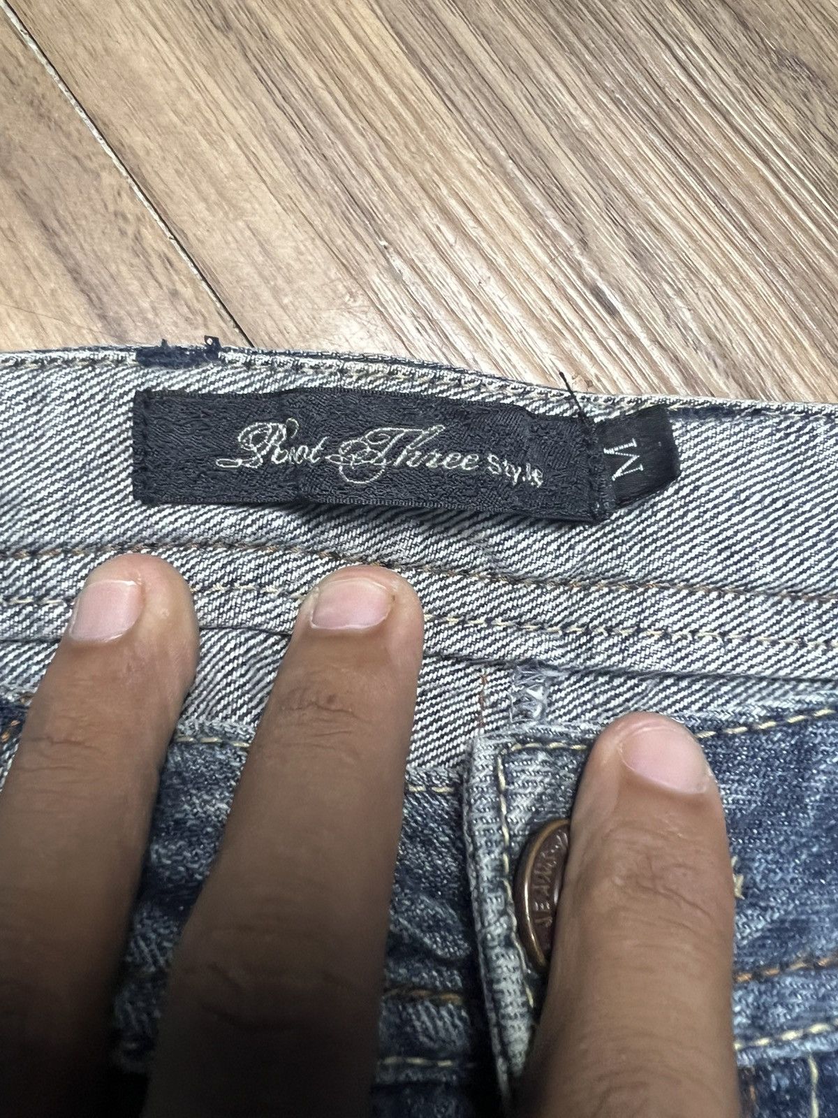 If Six Was Nine Y2K Root Three Style Baggy Jeans (41) Size US 31 - 9 Thumbnail