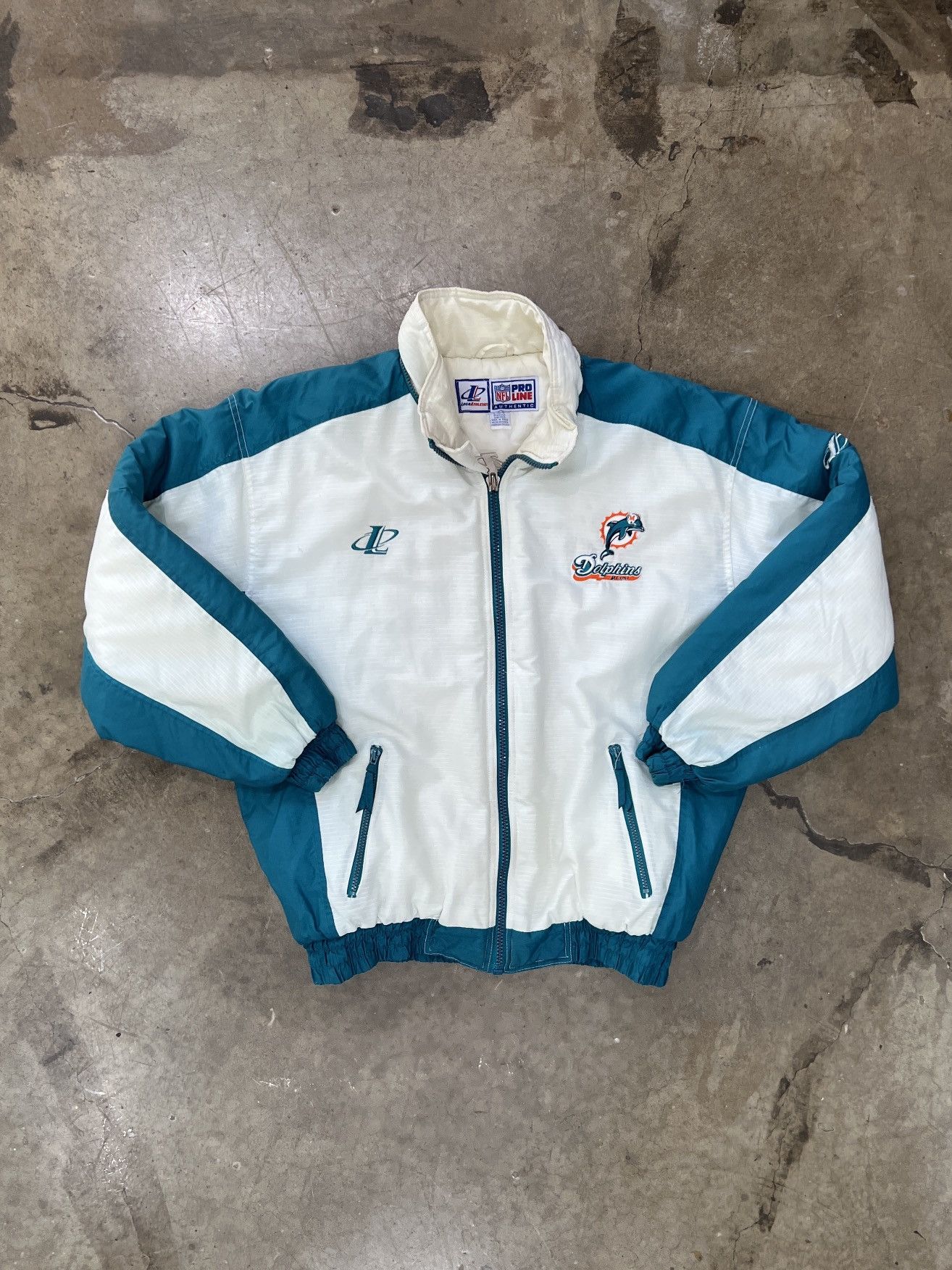 NFL Vintage 90s NFL Pro Line Miami Dolphins Logo Jacket Large Size US L / EU 52-54 / 3 - 5 Thumbnail