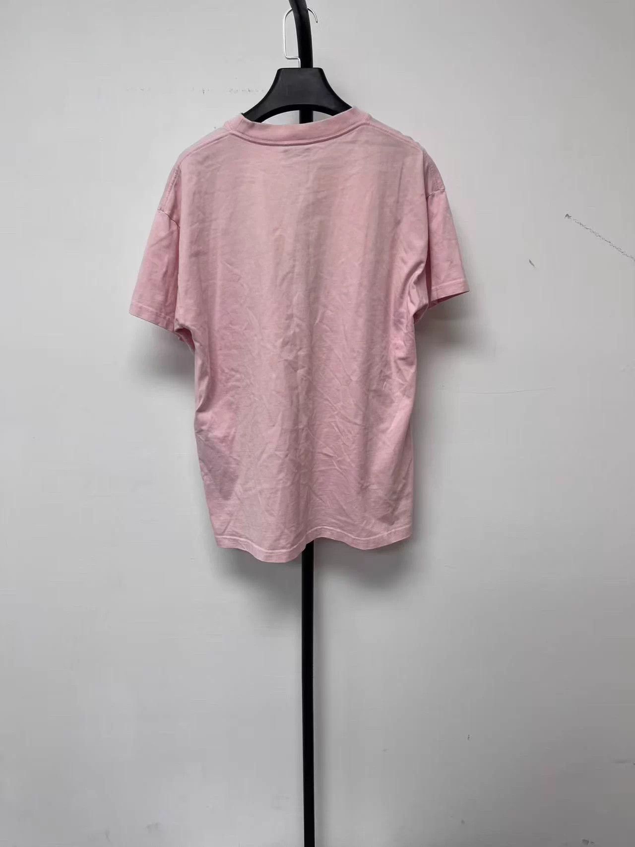 Balenciaga Balenciaga Womens S Pink Oversized Logo Print Crewneck Tee Size S / US 4 / IT 40 - 2 Thumbnail