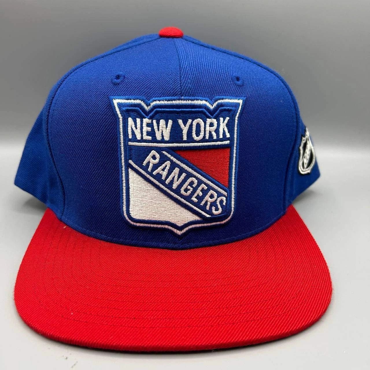 Mitchell & Ness New York Rangers Hat Men Blue Red Embroidered Snap Back Cap Size ONE SIZE - 1 Thumbnail