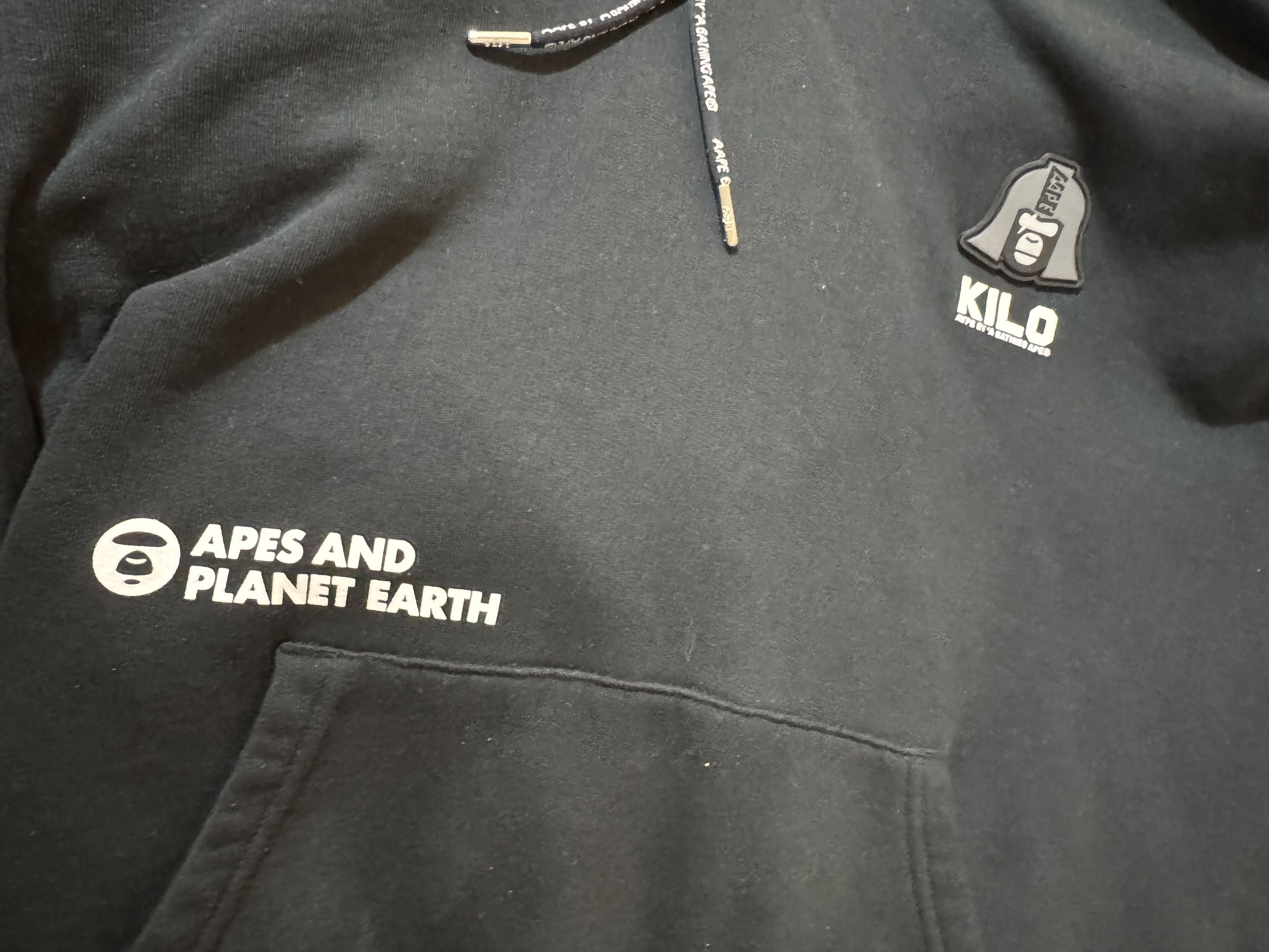 Other Rare limited Black graphic hoodie Kilo Aape By A Bathing Ape Size US S / EU 44-46 / 1 - 10 Thumbnail