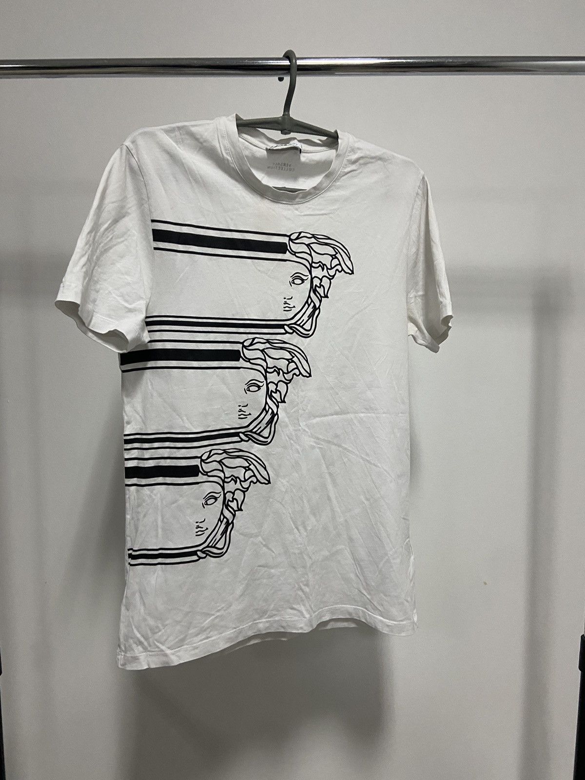 Versace × Versace Jeans Couture × Vintage Versace Big triple Logo Vintage T Shirt Luxury Size US S / EU 44-46 / 1 - 1 Thumbnail