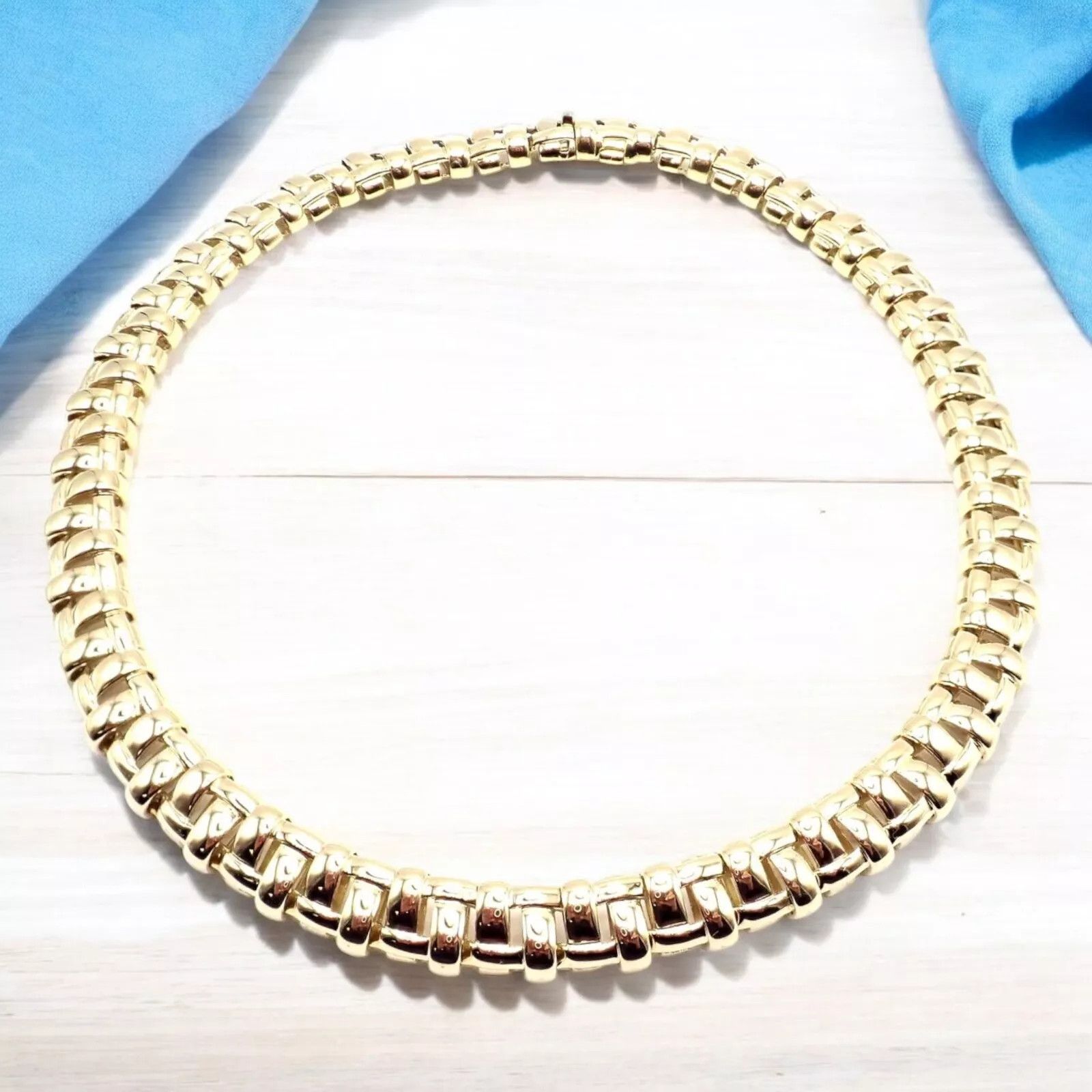 Tiffany & Co. iffany & Co Vannerie 18k Yellow Gold Basket Weave Necklace Size ONE SIZE - 2 Thumbnail