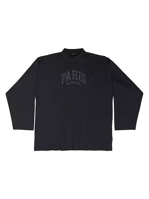 o1mt1gz0824 Cities Paris Long Sleeve T- Shirt Oversized
