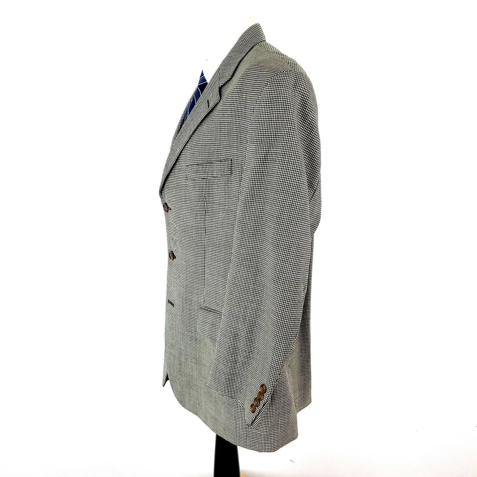 Polo Ralph Lauren Polo Ralph Lauren Wool 3 Button Sport Coat 44R Black White H Size 44R - 4 Thumbnail